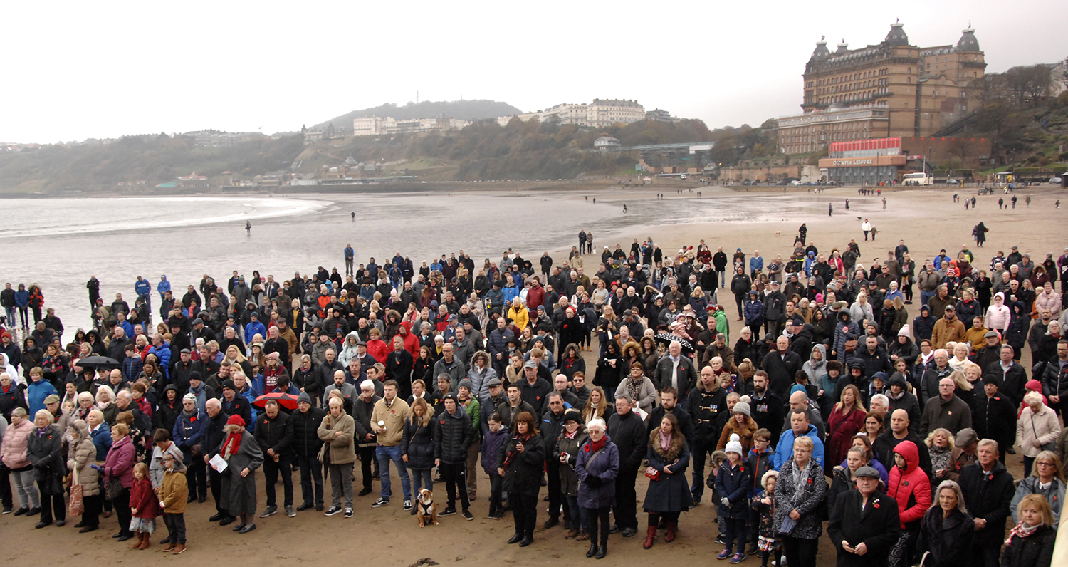 Last year’s Remembrance Sunday service at Scarborough lifeboathouse