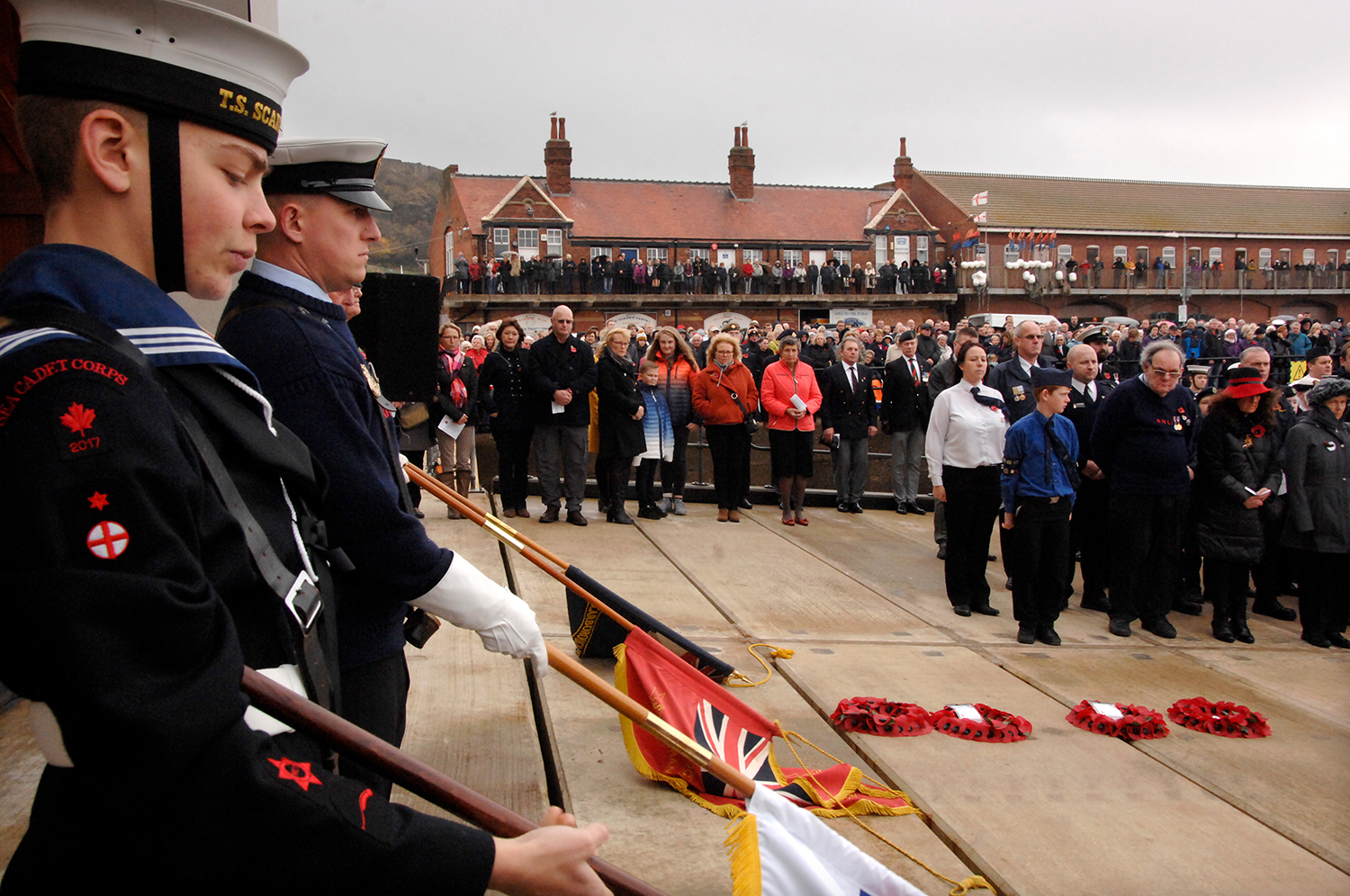 Last year’s Remembrance Sunday service at Scarborough lifeboathouse