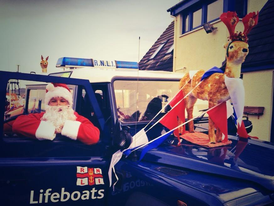 Santa heading to Troon RNLI Christmas Fayre