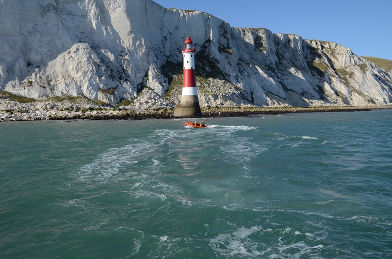 Inshore Lifeboat at Beachy Head during Lighthouse Challenge