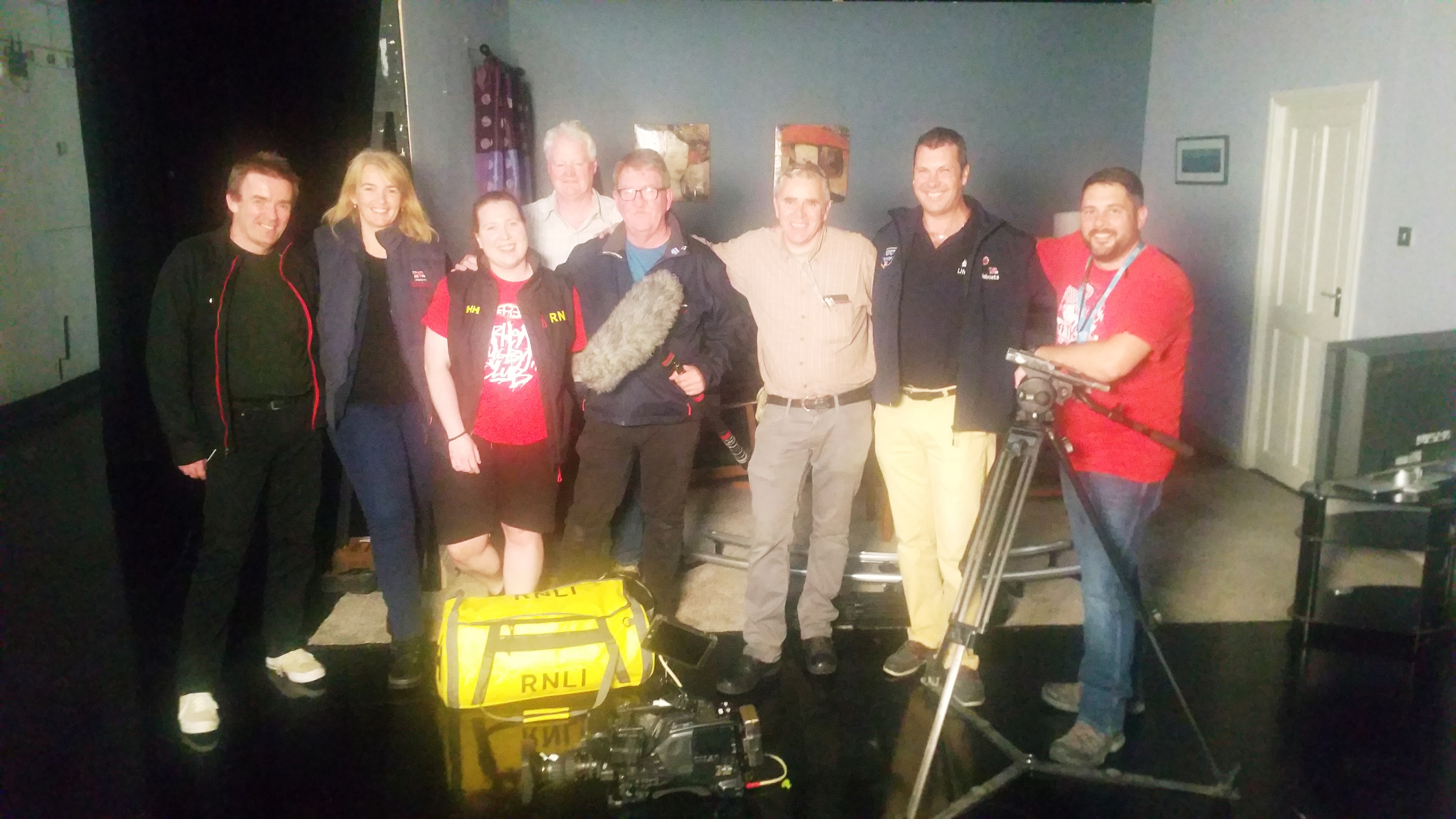 LATE LATE SHOW FILM CREW AND RNLI CREW