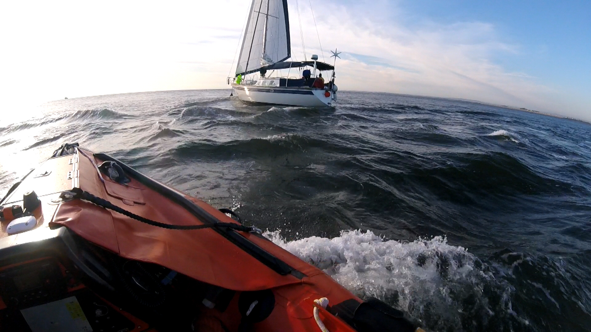 ILB approaching yacht. photo taken from ILB