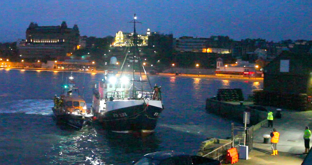 Rnli Night Rescue Night rescue of fishing vessel for Scarborough RNLI | RNLI