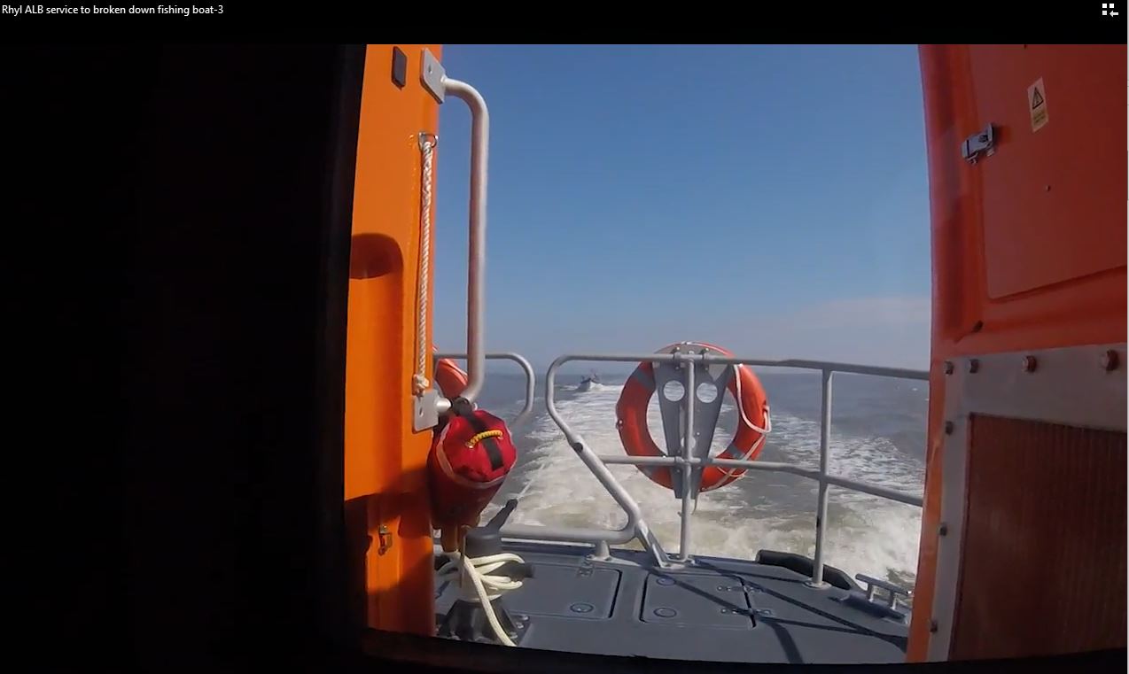 towed to Rhyl harbour.