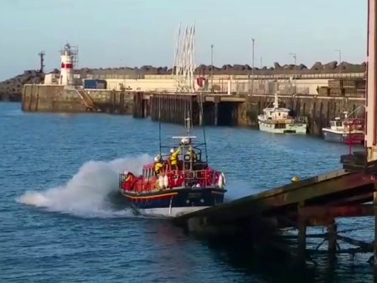 Lifeboat being launched