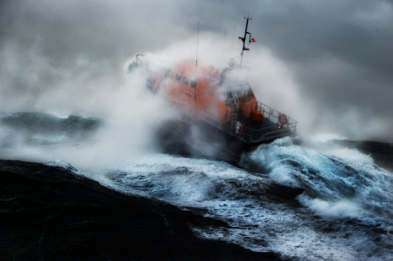 RNLi lifeboat on exercise