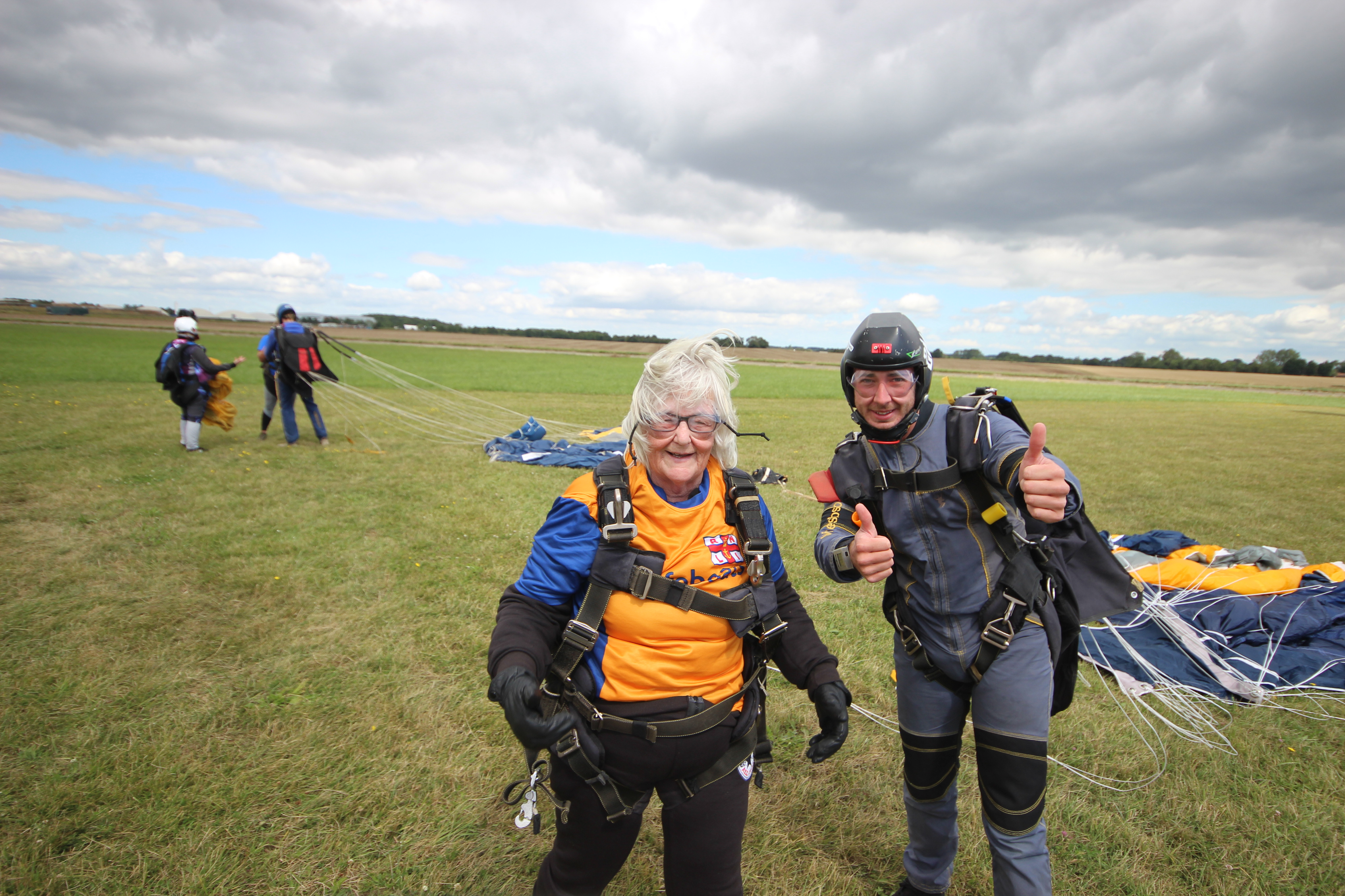 Tany safe well and happy on the ground and ready for the next Skydive