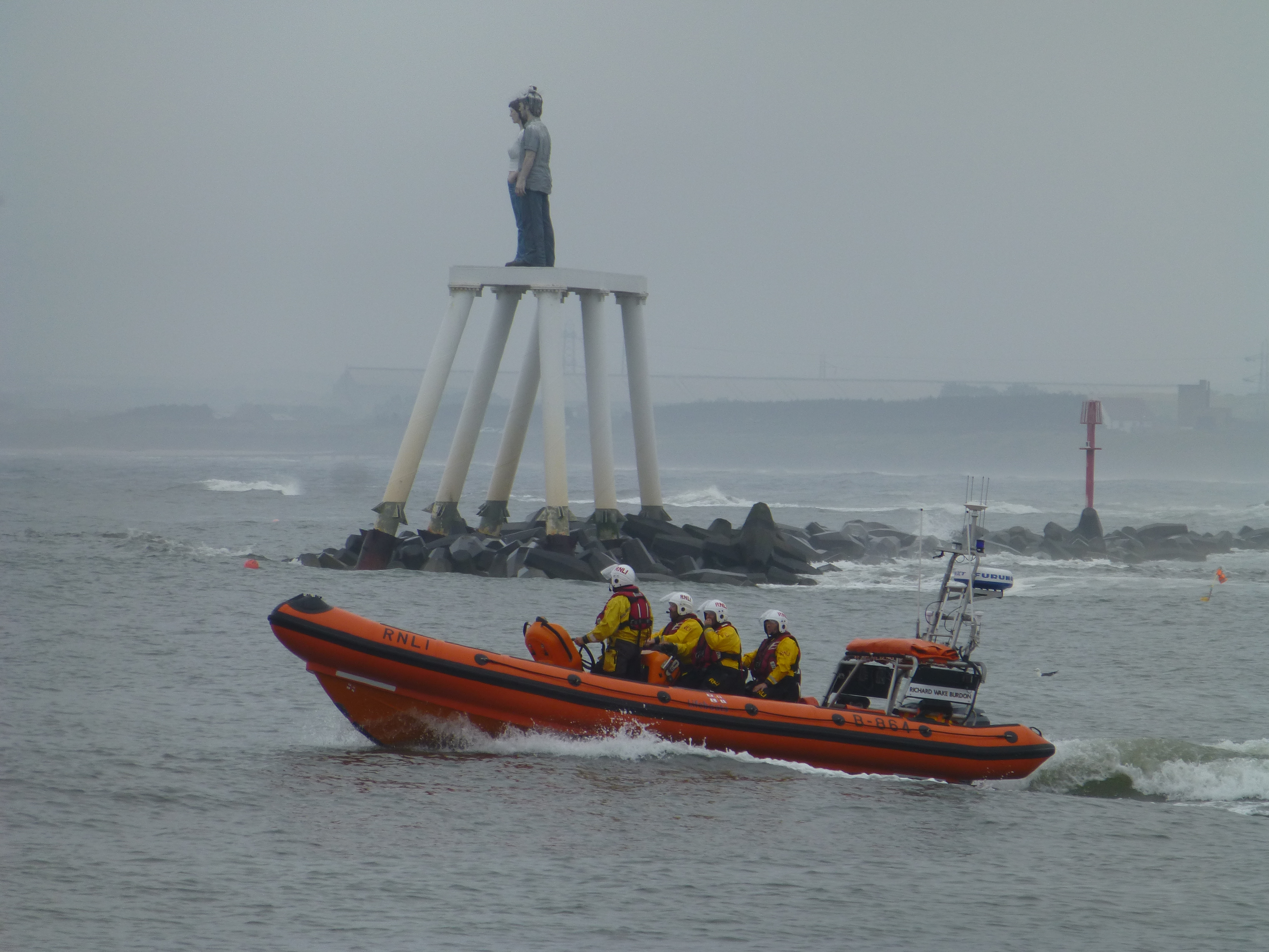 Lifeboat at sea