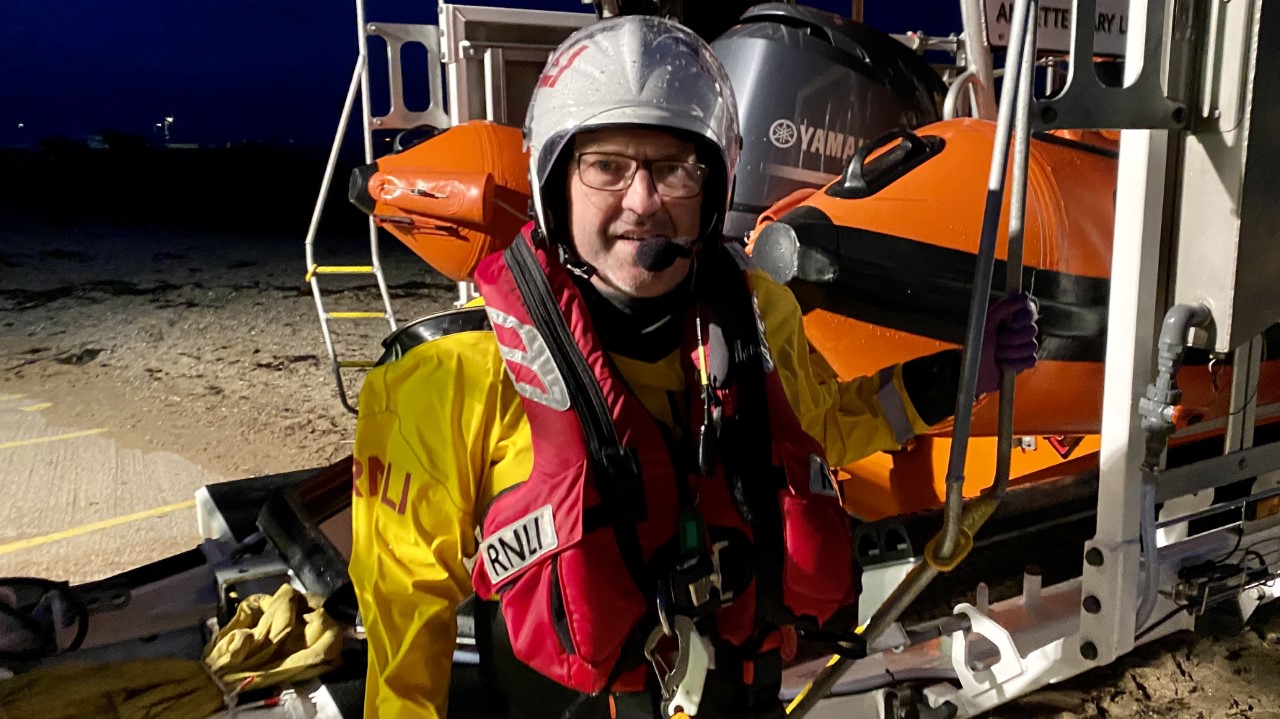 Cannon Robert Townsend in his RNLI Kit