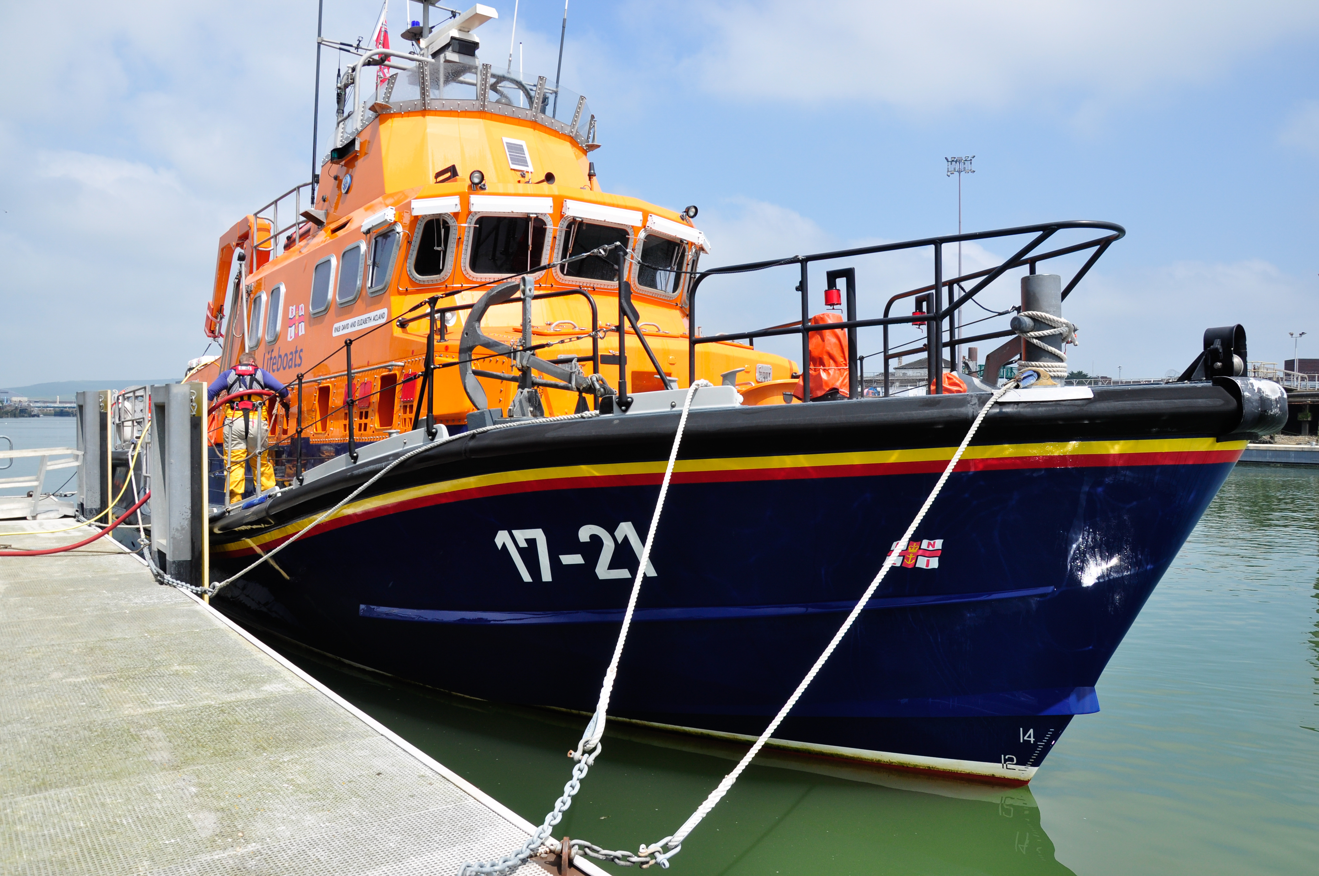 Newhaven's Severn class lifeboat 'David and Elizabeth Acland'.