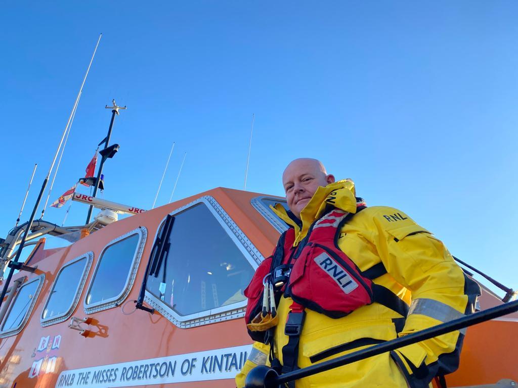 Patrick Davidson of Peterhead RNLI passes out as coxswain