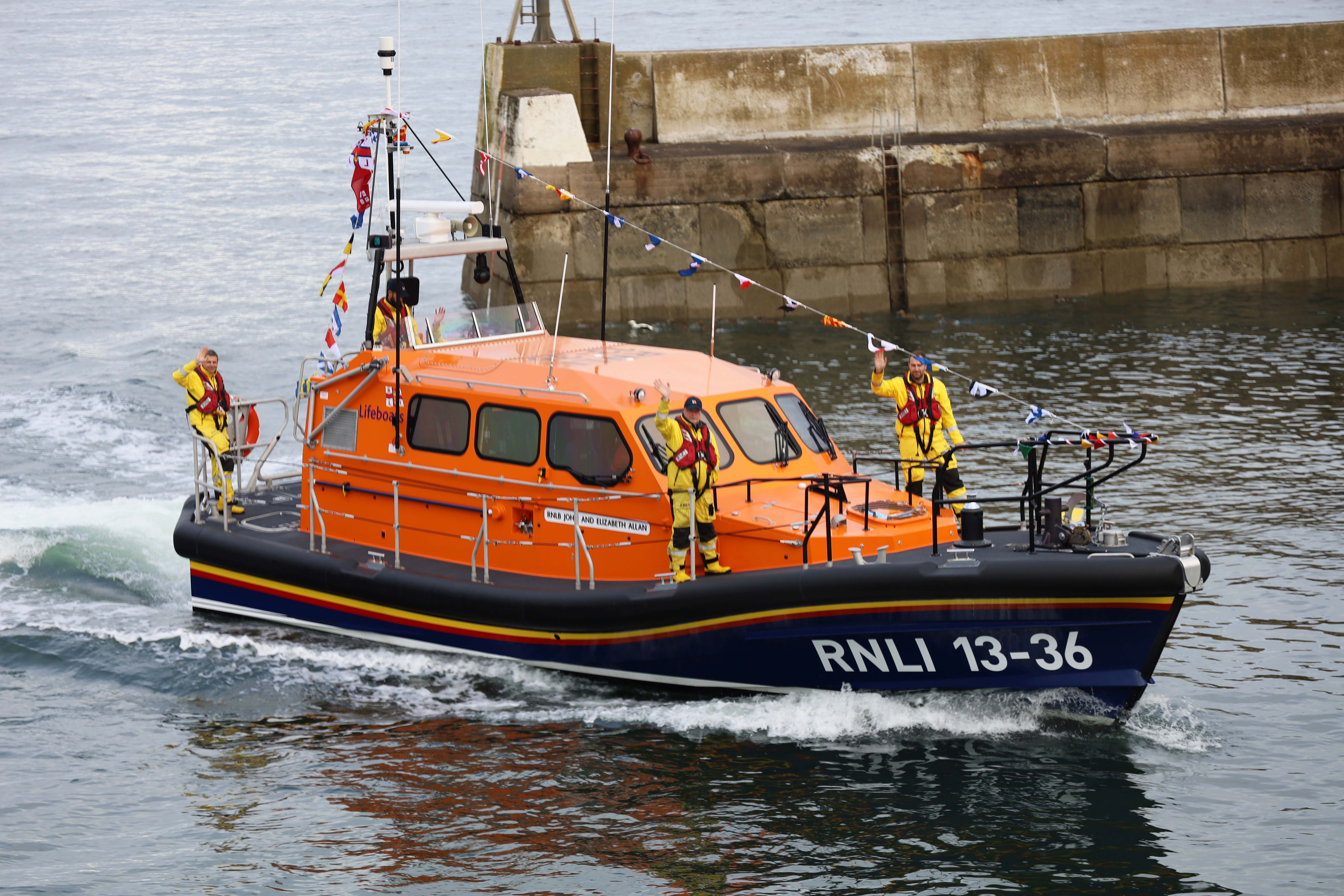 RNLB 13-36 John and Elizabeth Allan arrival day