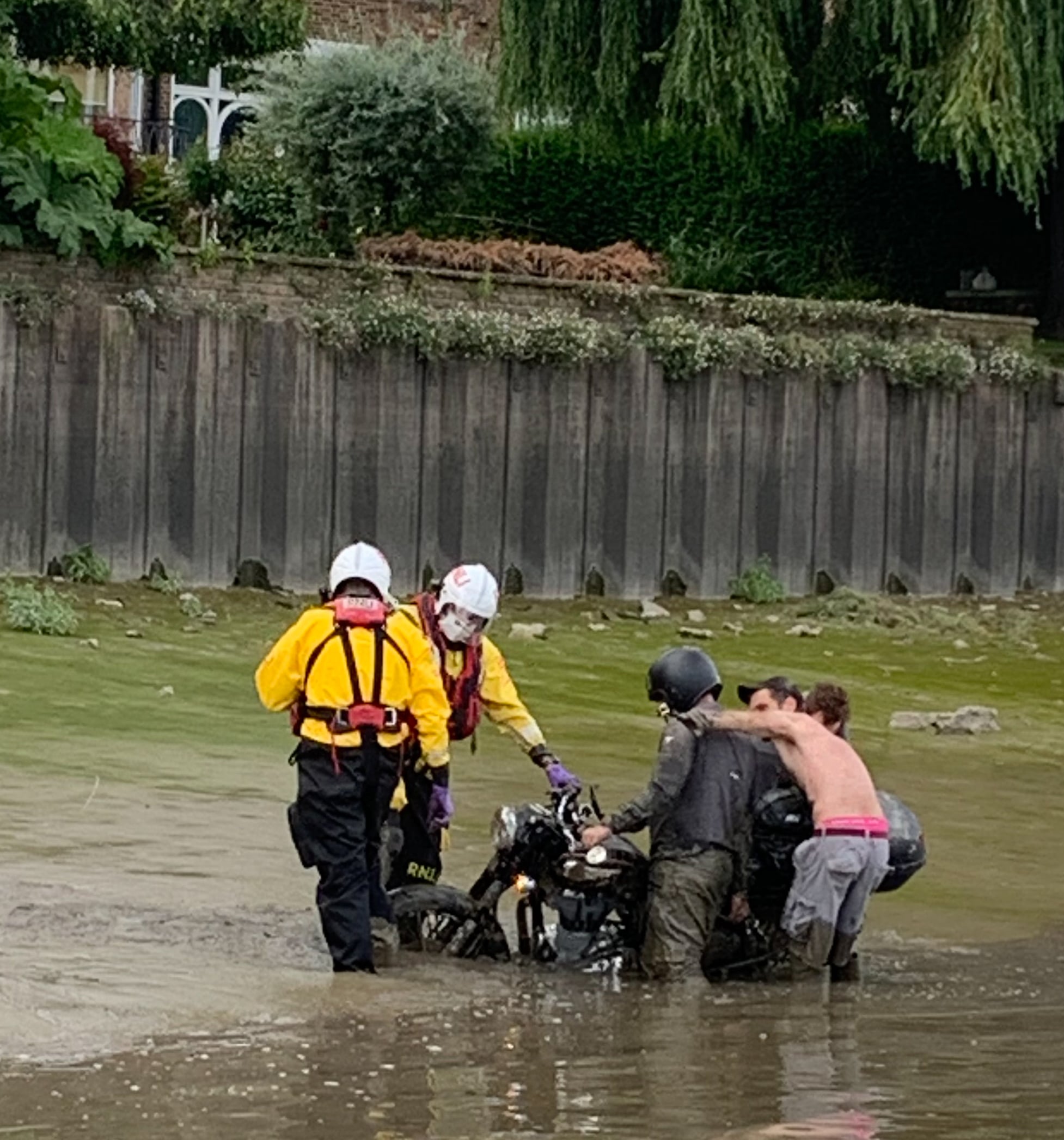 Motorbike stuck in the mud
