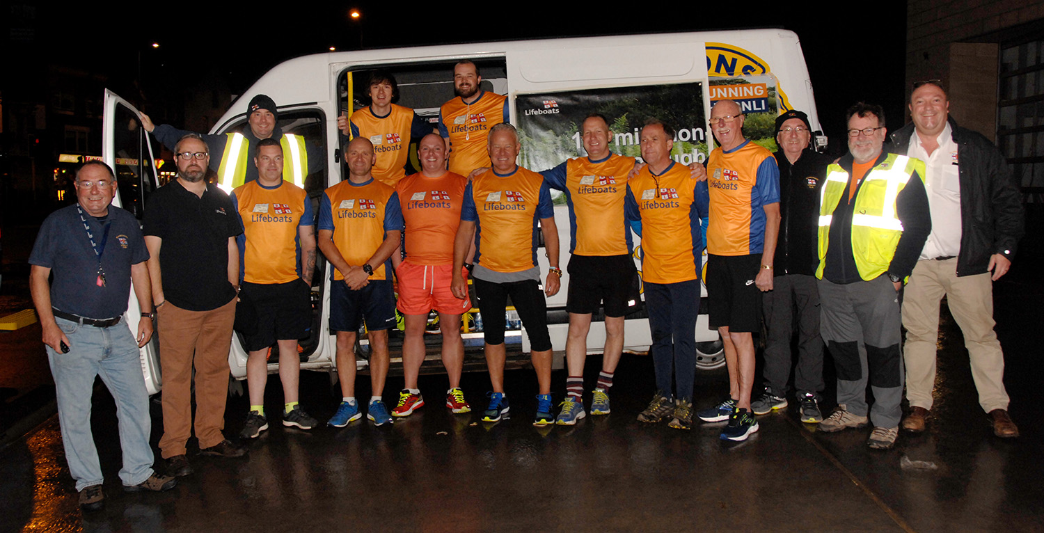 The run team, just before setting off