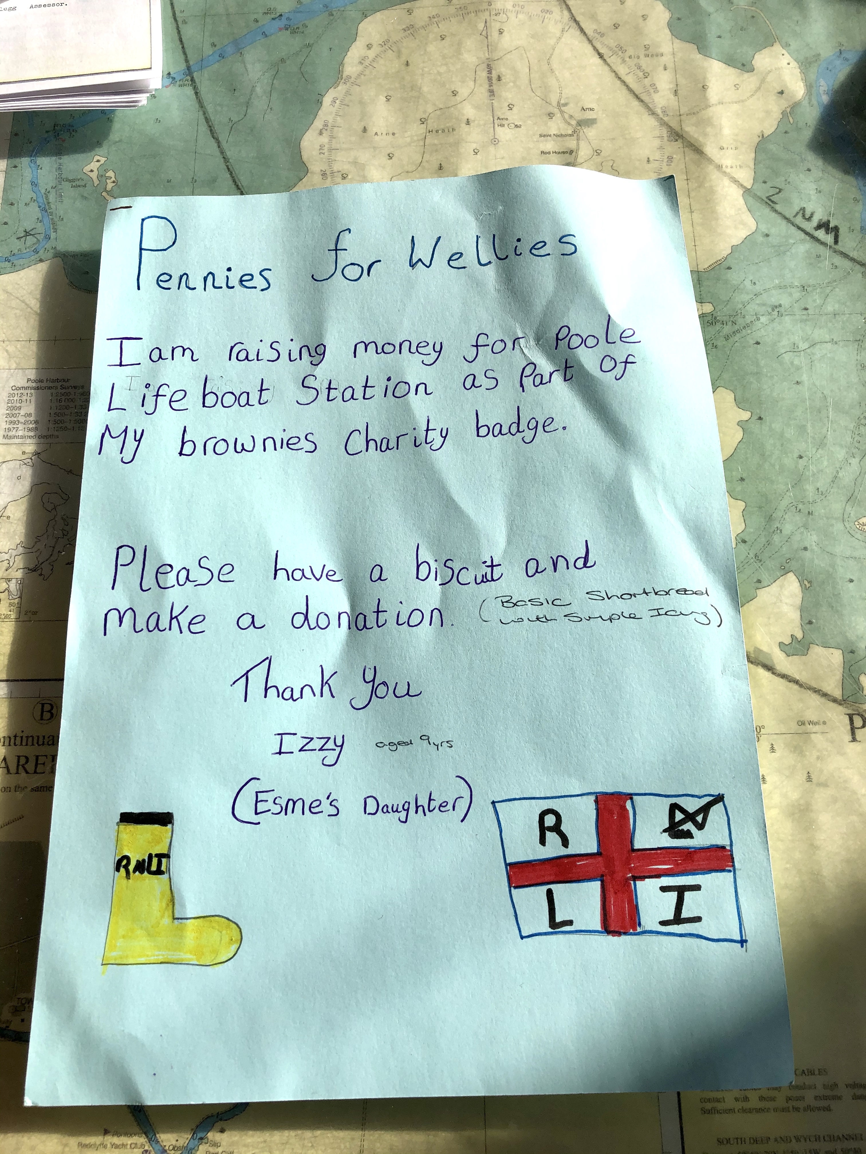 Izzy's poster designed to raise the pennies 