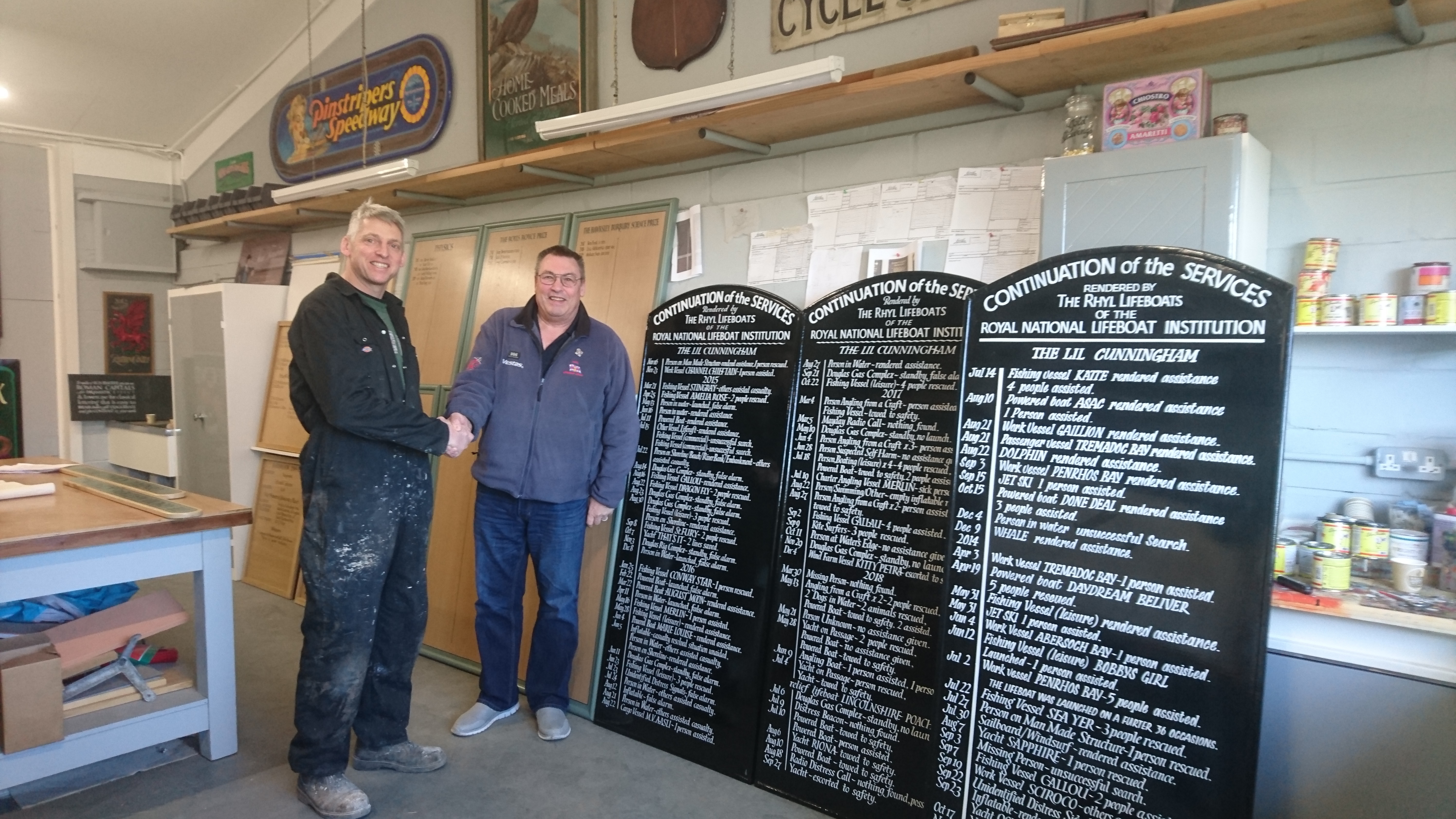 David Kynaston (L) and Paul Frost MBE Rhyl LPO