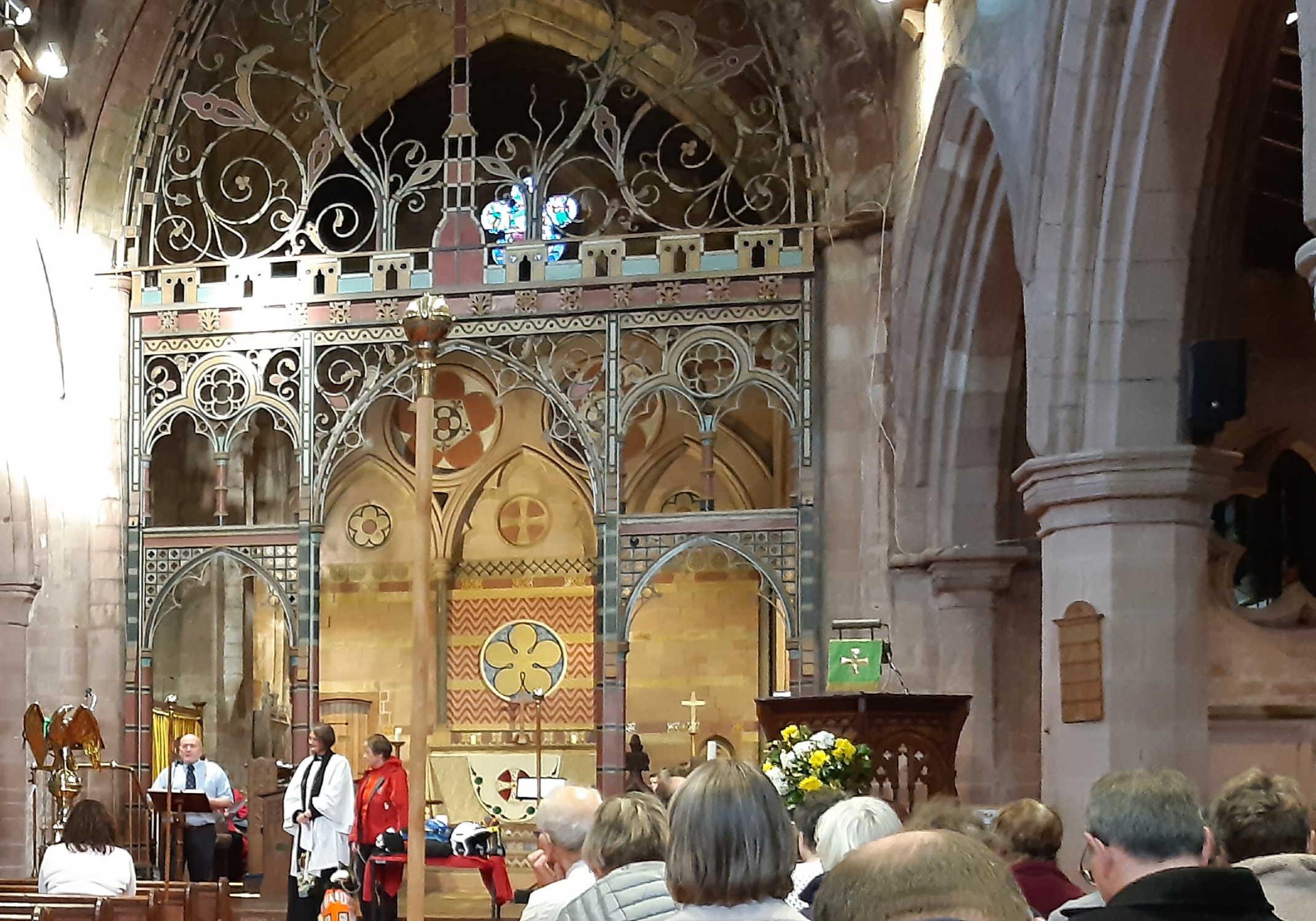 St Bees Operation Manager speaks to the congregation about the work of the RNLI.