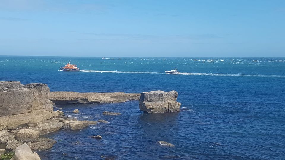 Weymouth ALB and broken down vessel at Portland Bill