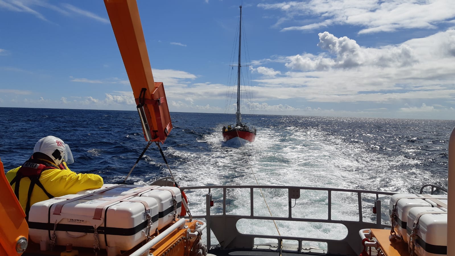 Lerwick lifeboat took the French yacht under tow