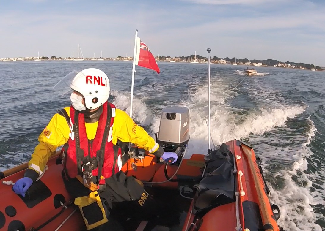 Lifeboat with speedboat undertow.