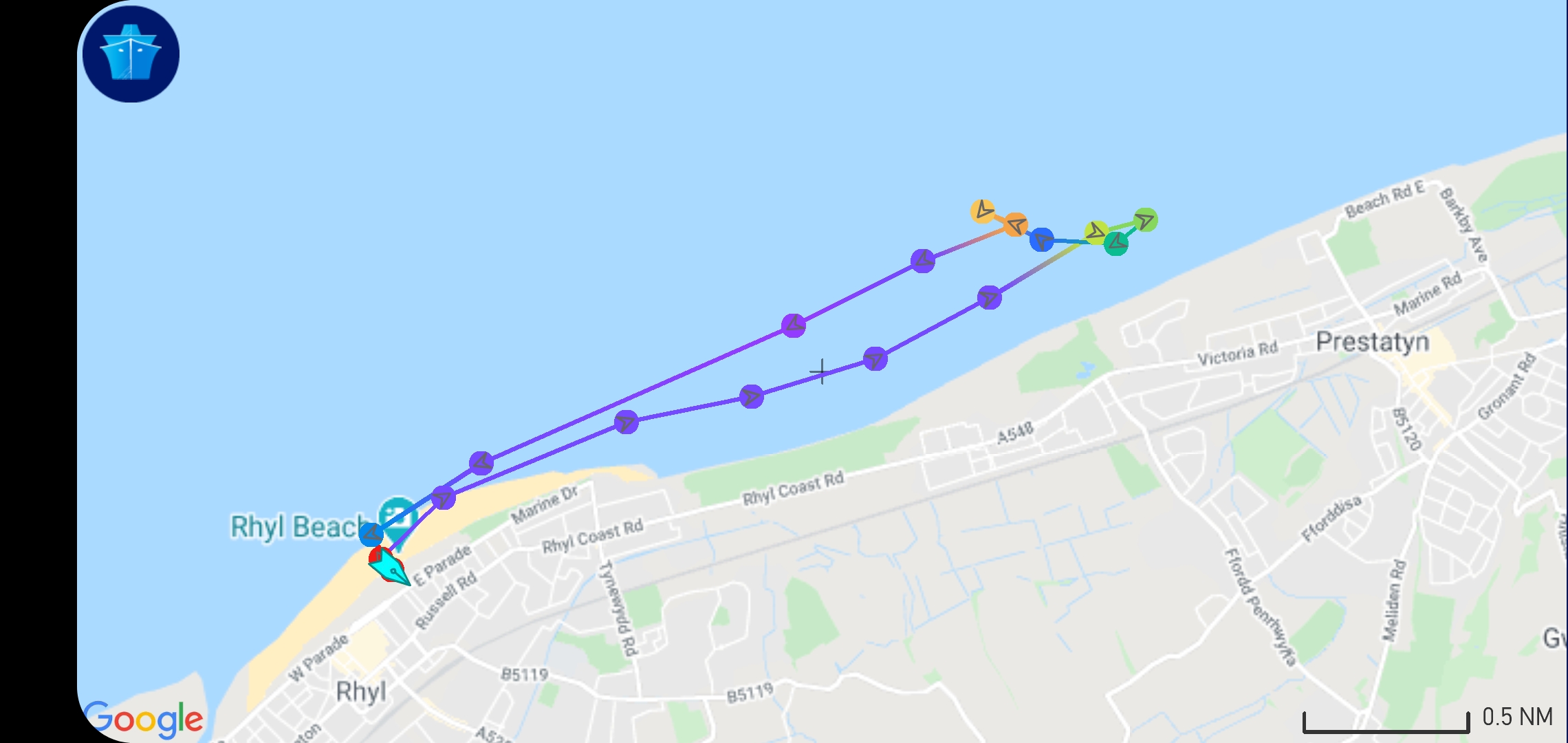 courtesy marine traffic app