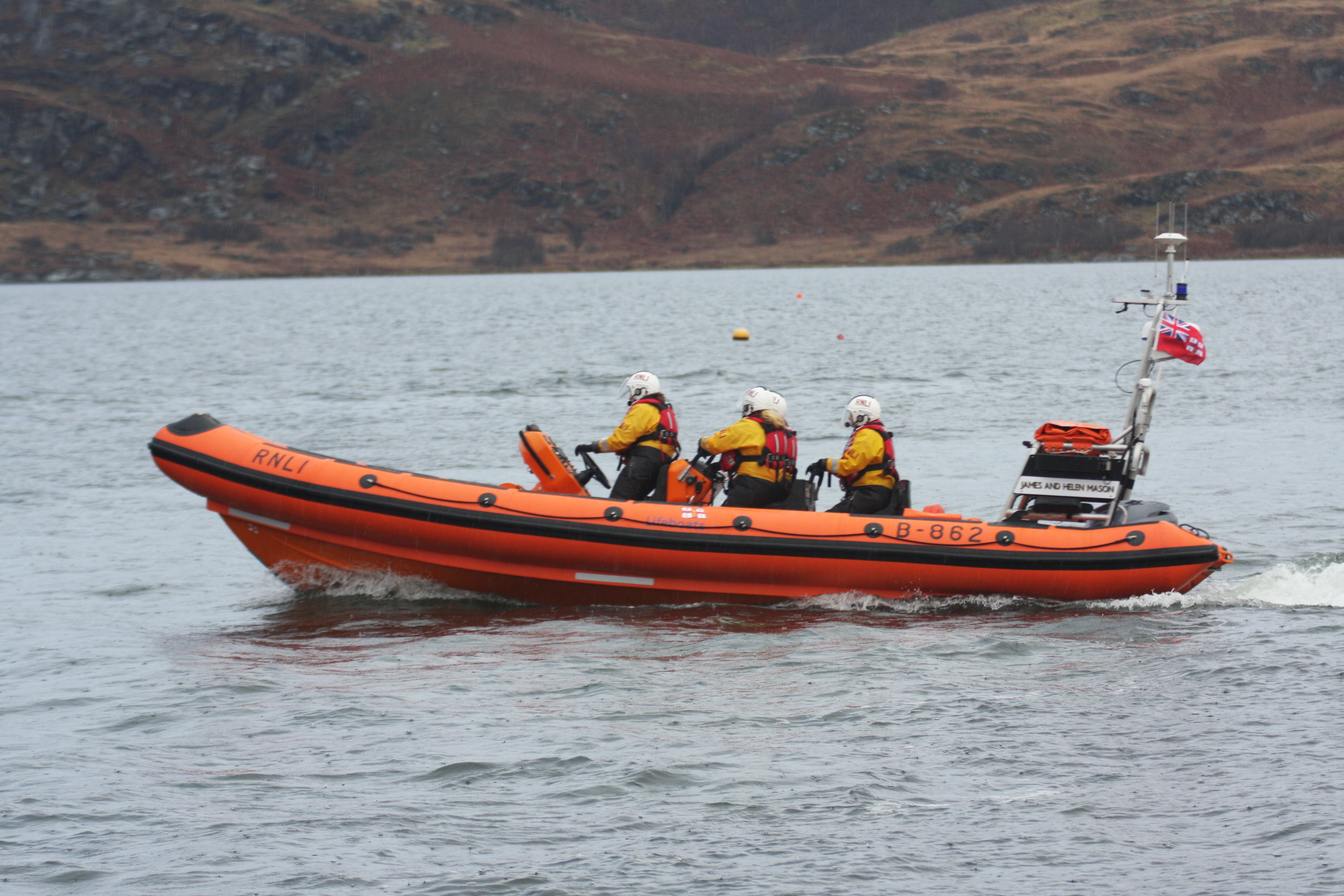 RNLI lifeboat James and Helen Mason at sea