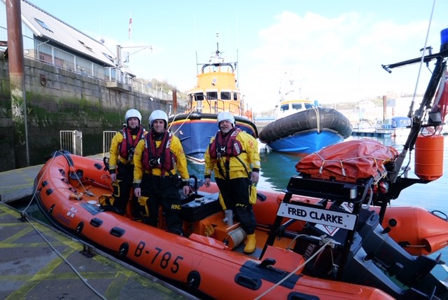 The crew of the Littlestone RNLI Lifeboat station pictured on their lifeboat