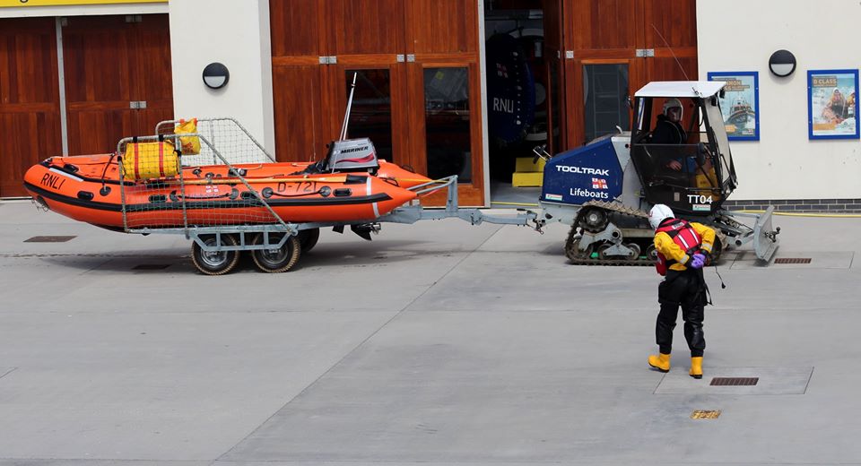 The lifeboat is stored at Bridlington boathouse