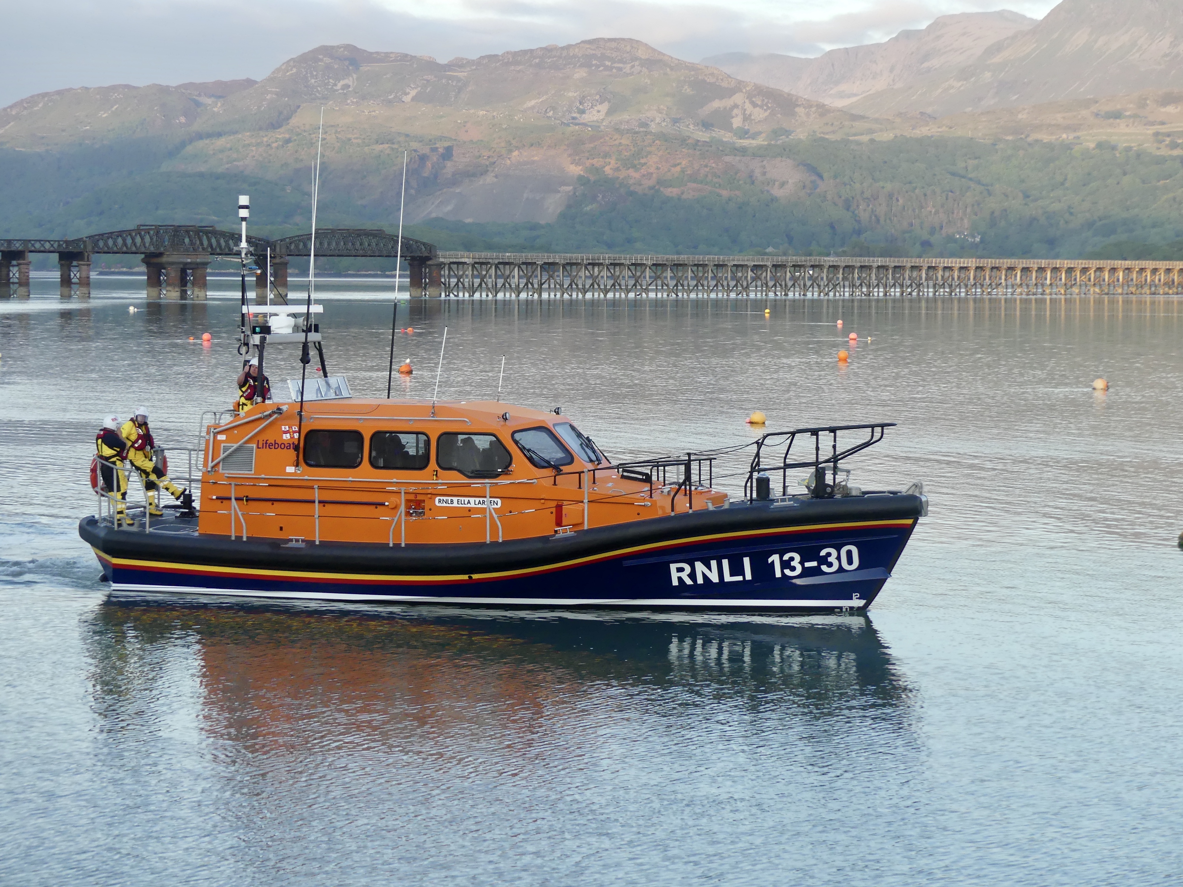 Ella Larsen in Barmouth harbour