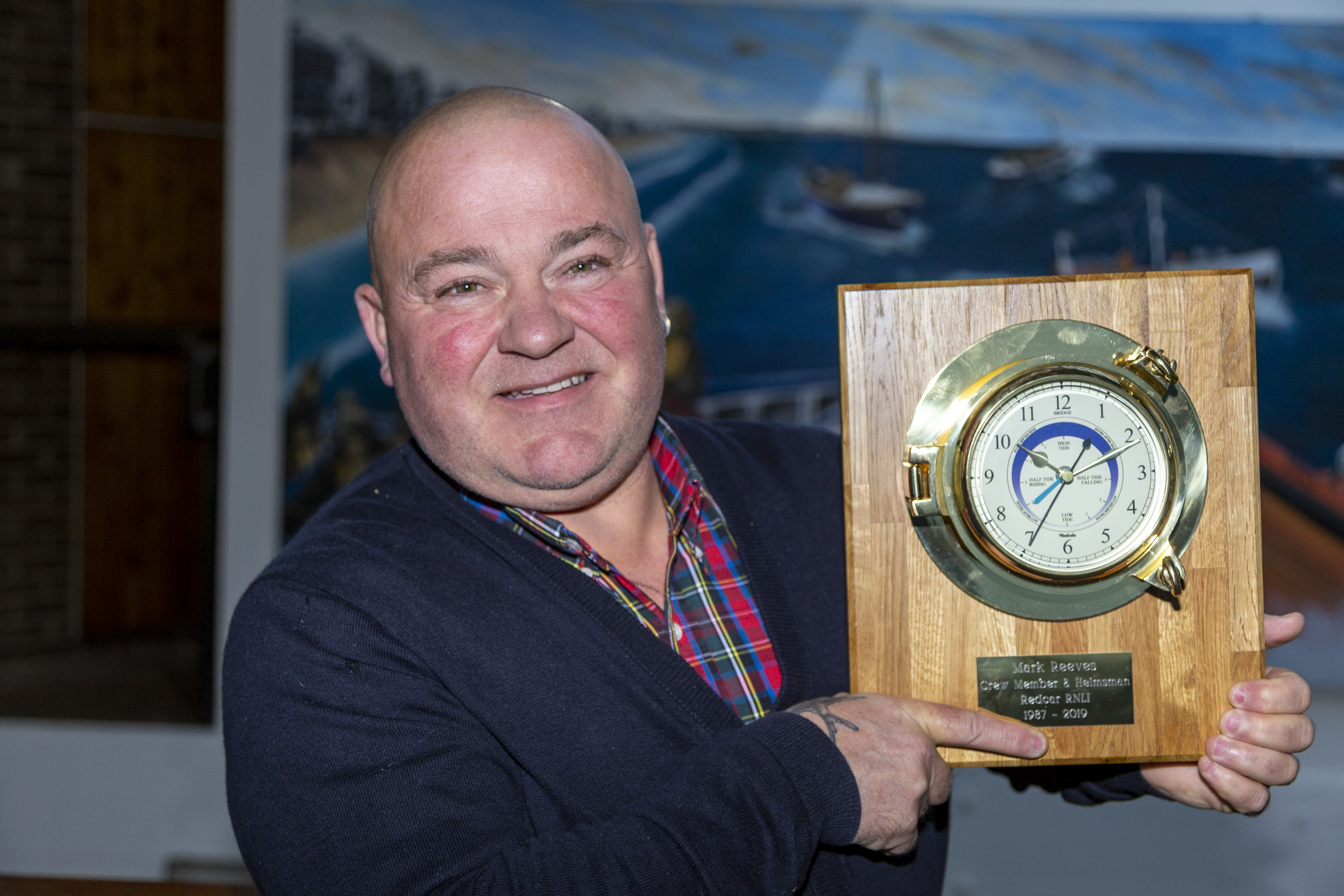 Mark Reeves with his leaving gift