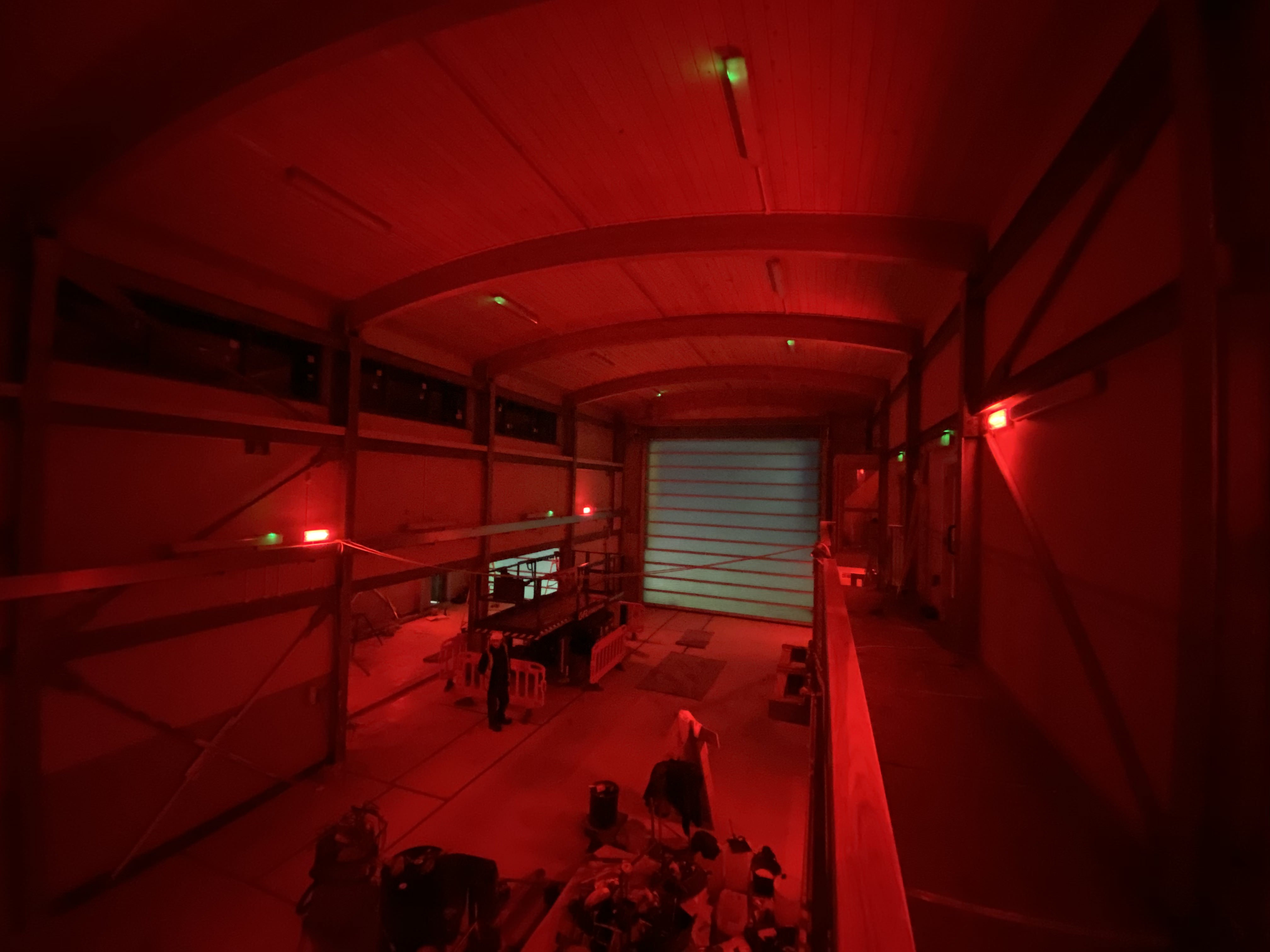 Boathall with night, red light system