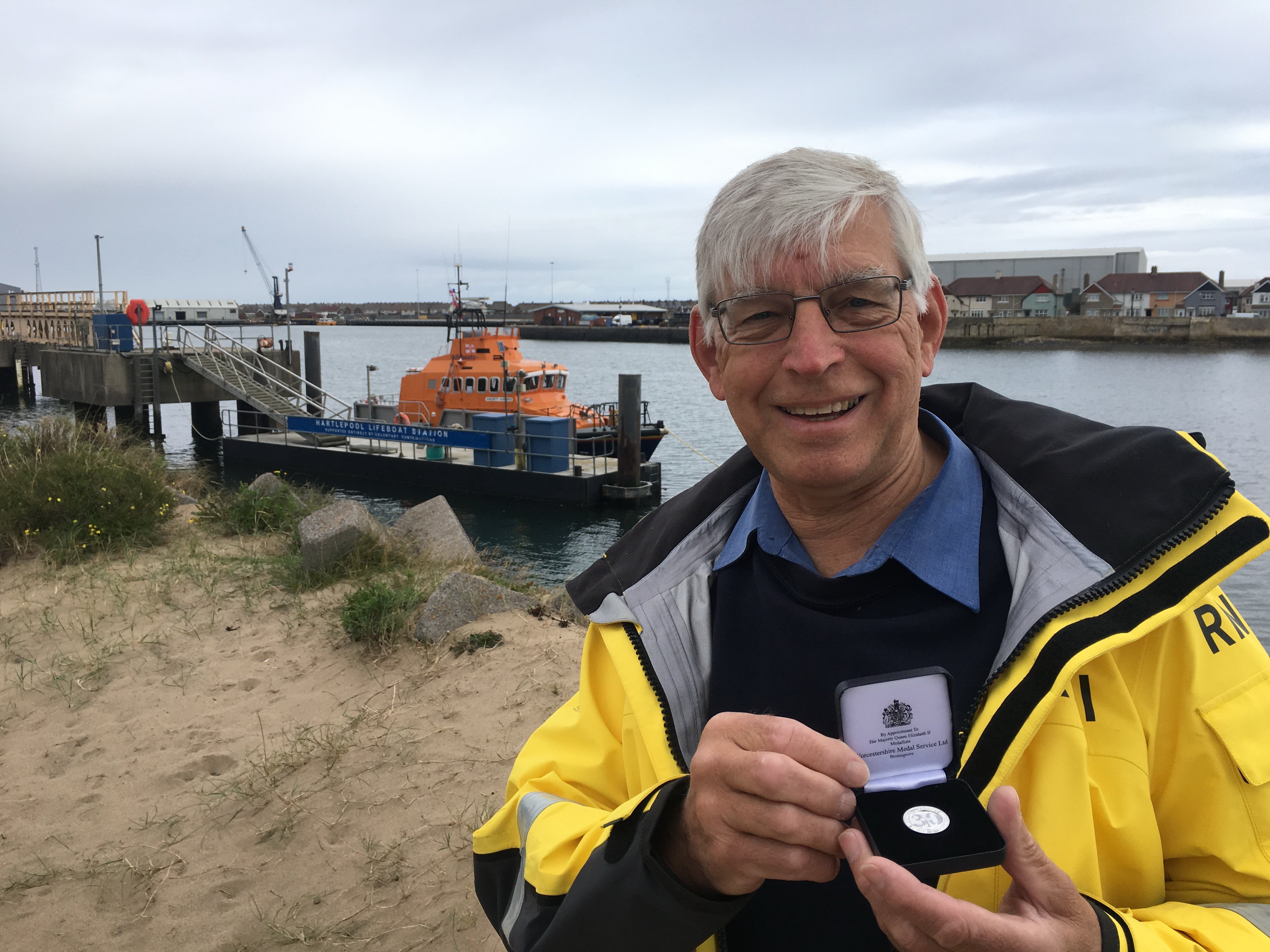 Colin Rafferty Hartlepool 30 years long service award for Hartlepool RNLI chairman. | RNLI