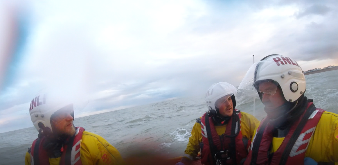 At sea during the assessment.