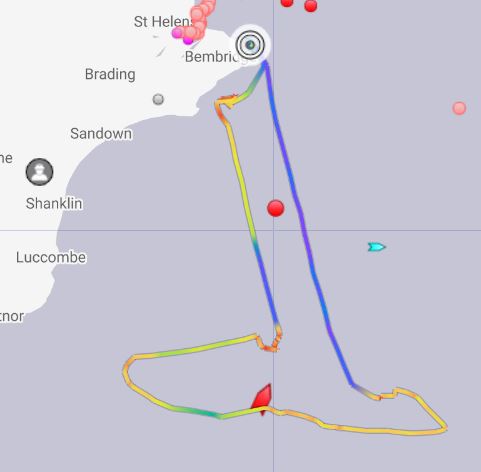 AIS track of RNLB Alfred Albert Williams