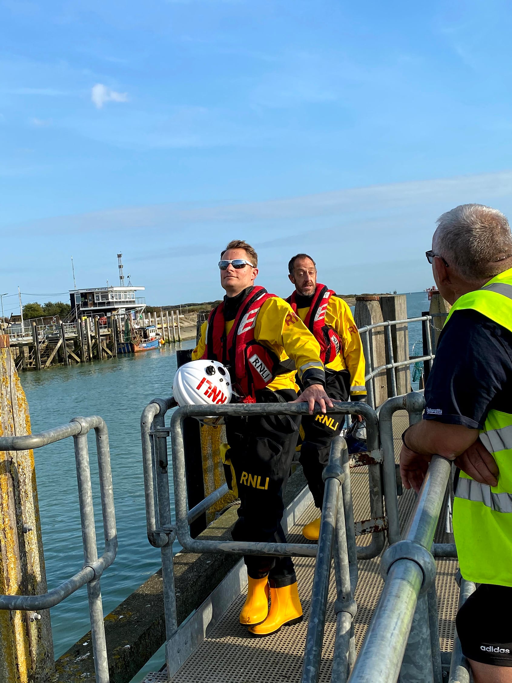 Rob Jennings and Dave Neeham after a successful trip to sea 