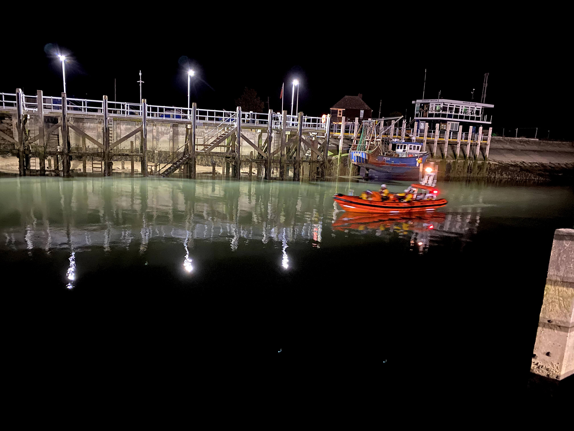 Returning to the station after late night training 