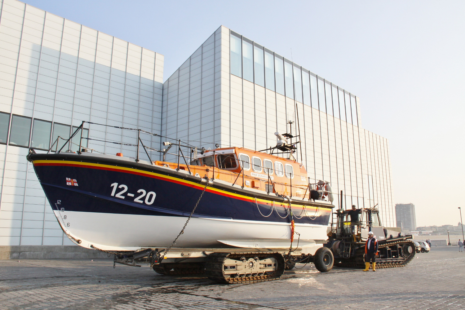 Margate RNLI all-weather lifeboat 'Leonard Kent' outside the lifeboat station (RNLI Margate)
