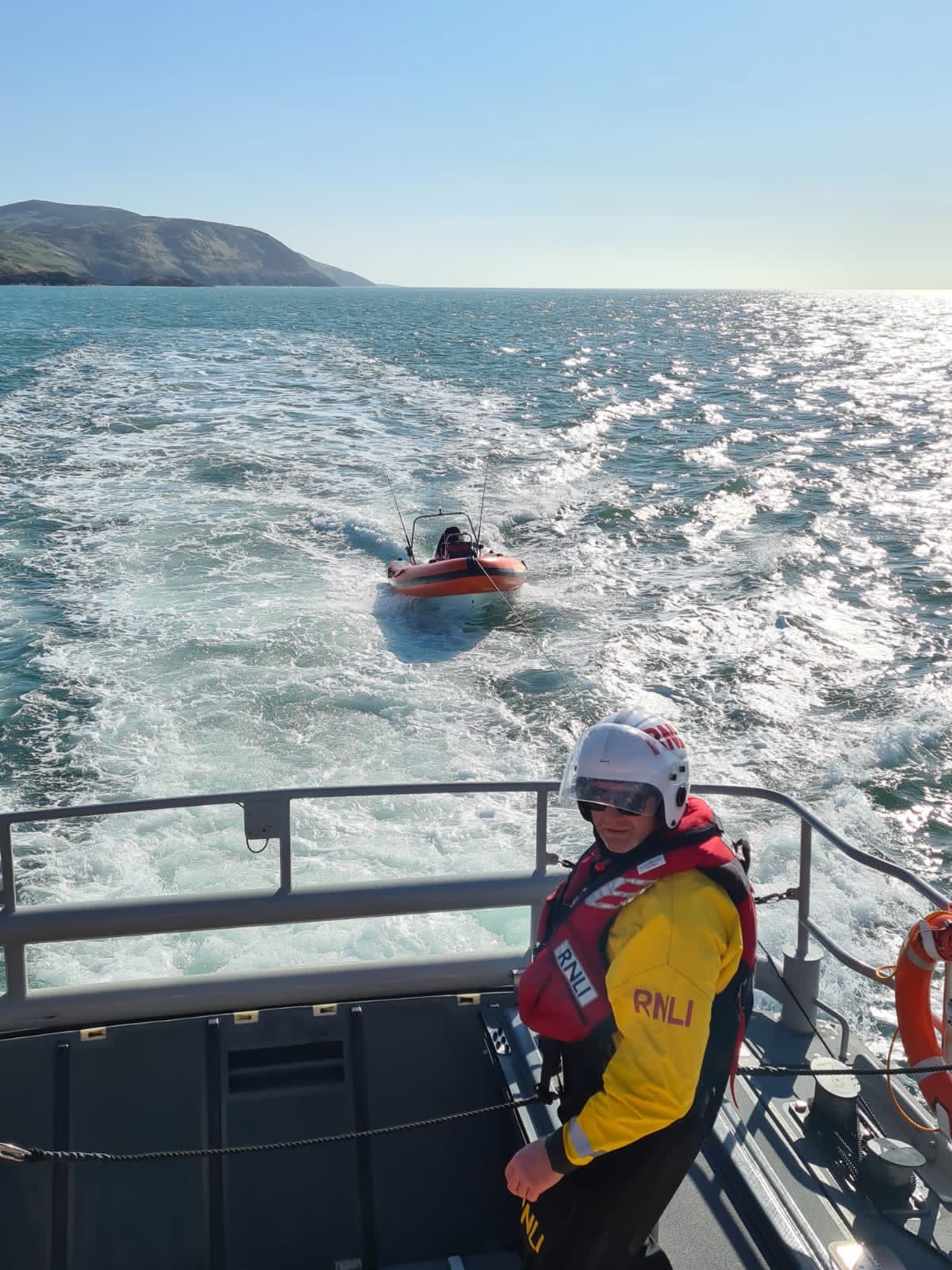RIB under tow on second incident from near Whistling Sands