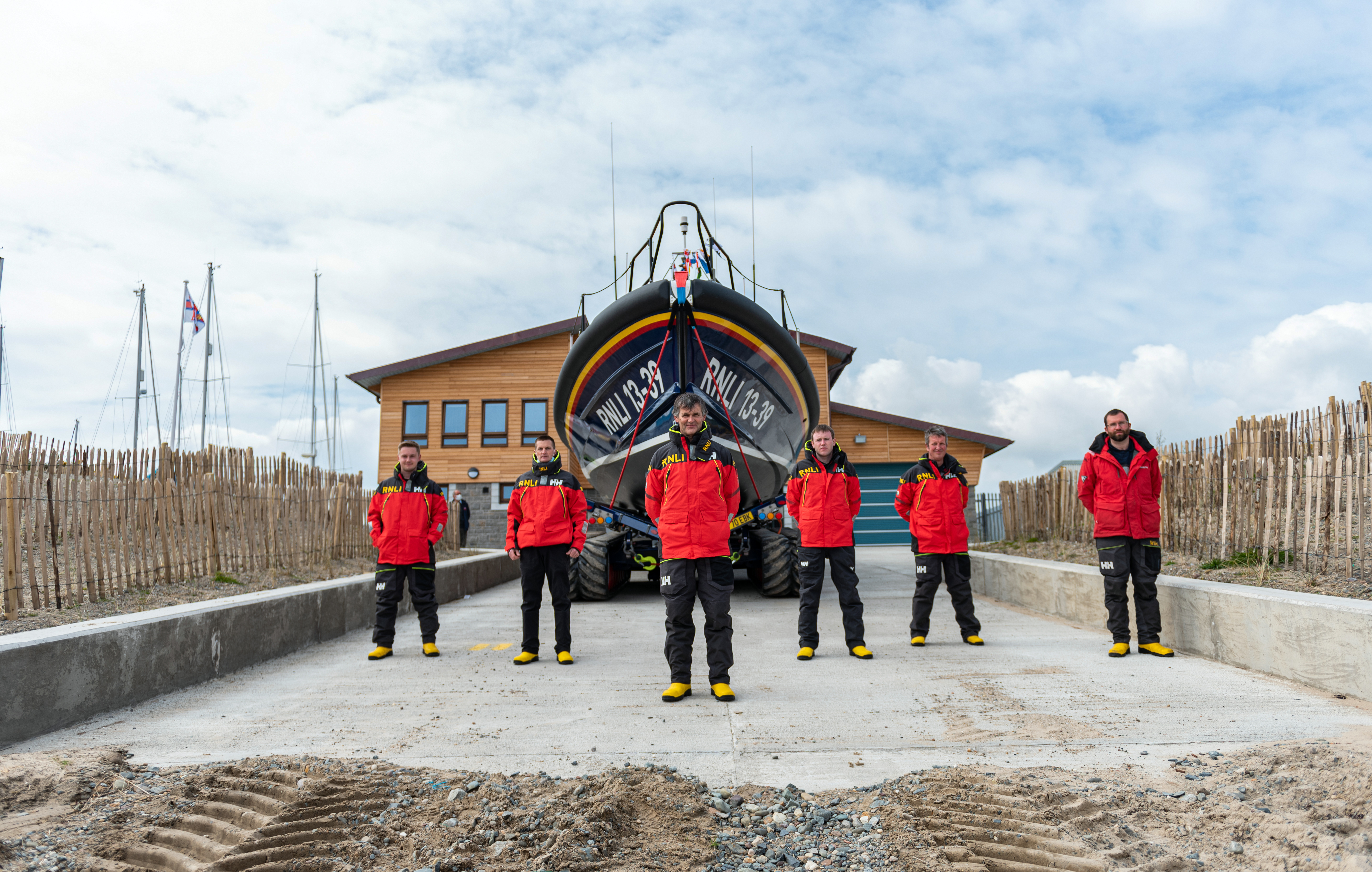 The arrival of Pwllheli RNLI Shannon Class lifeboat Smith Brothers