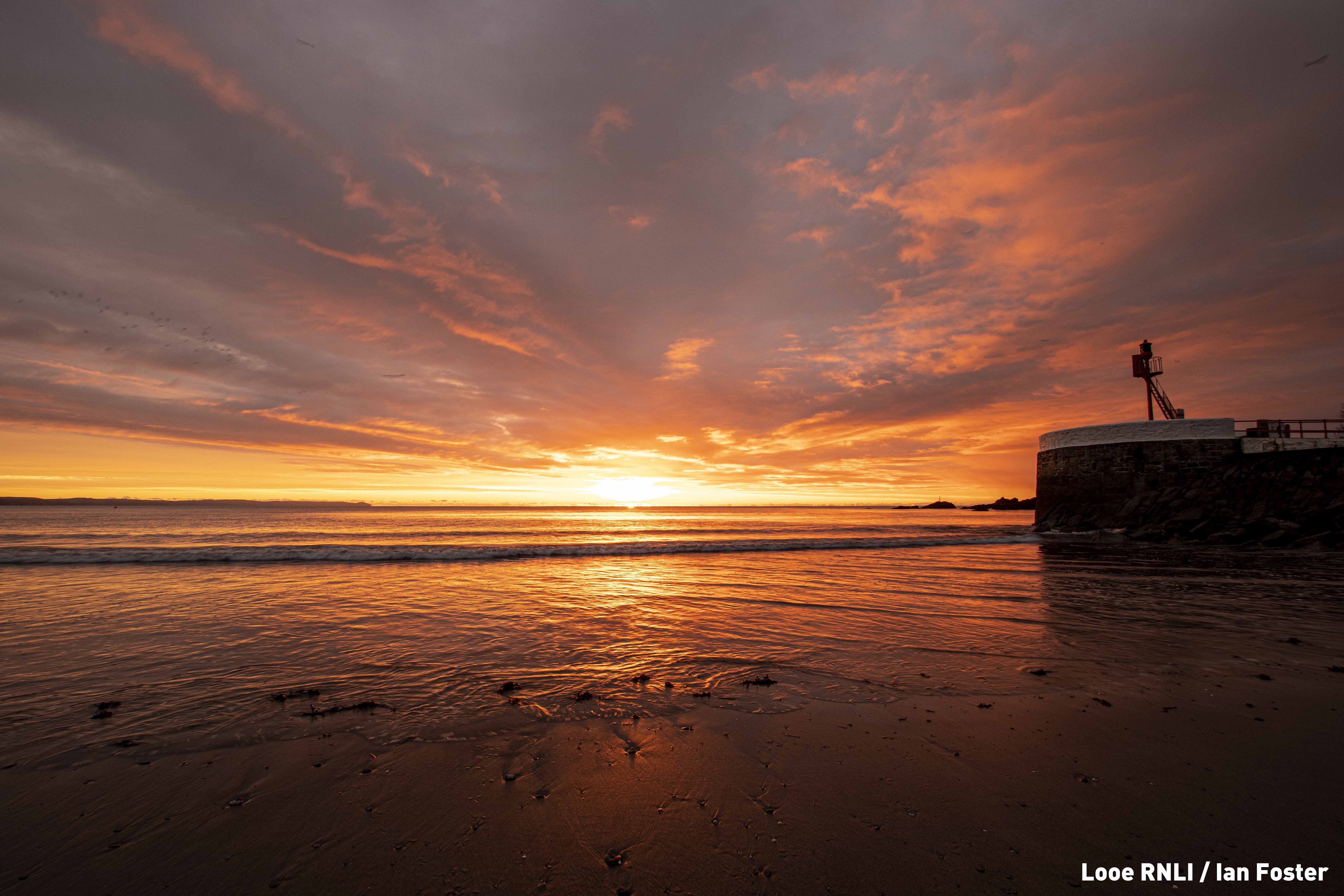 East Looe beach seascape 