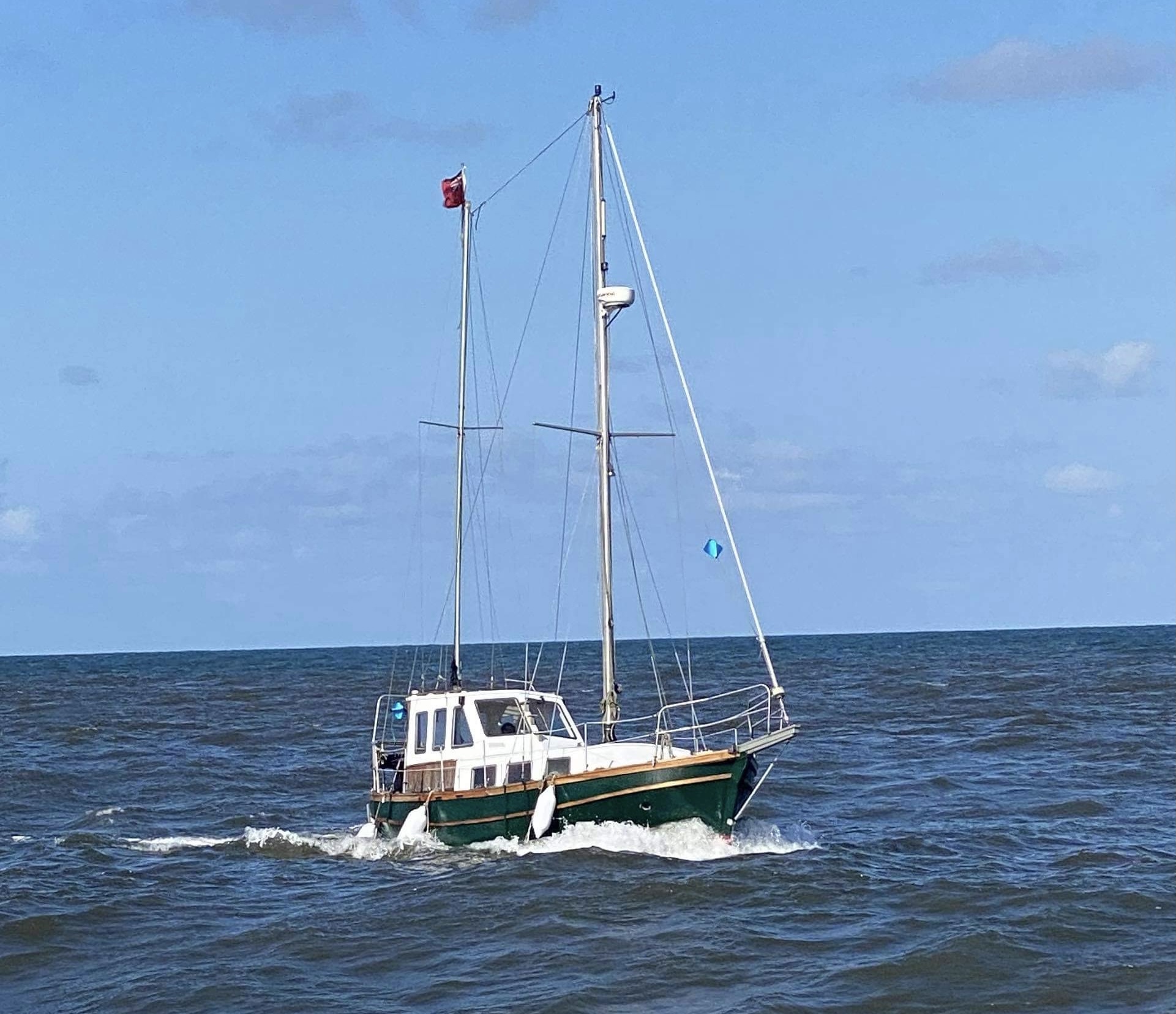 After the rescue the amble lifeboat escorted the vessel to Amble