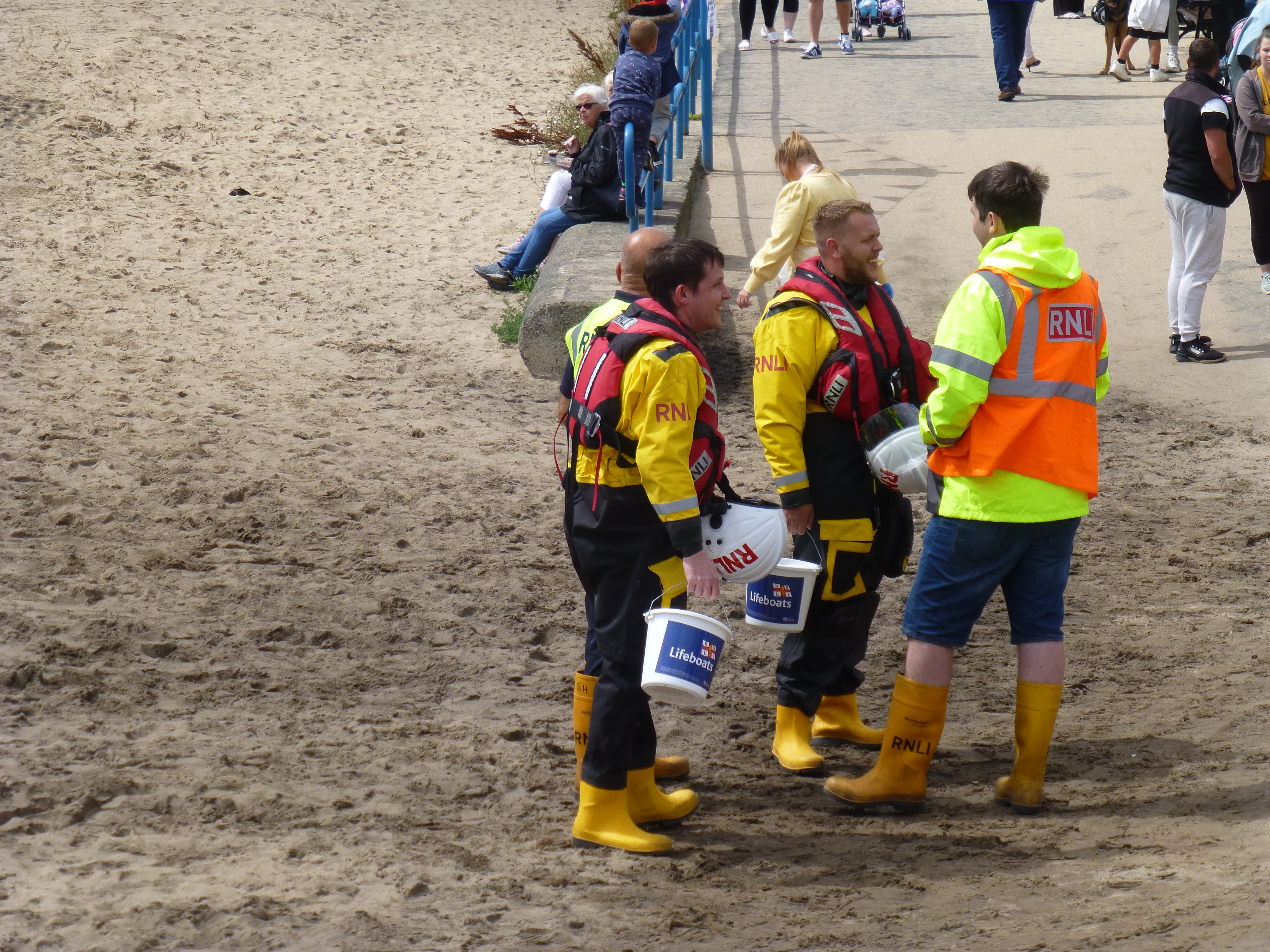 Bucket collections by the crew