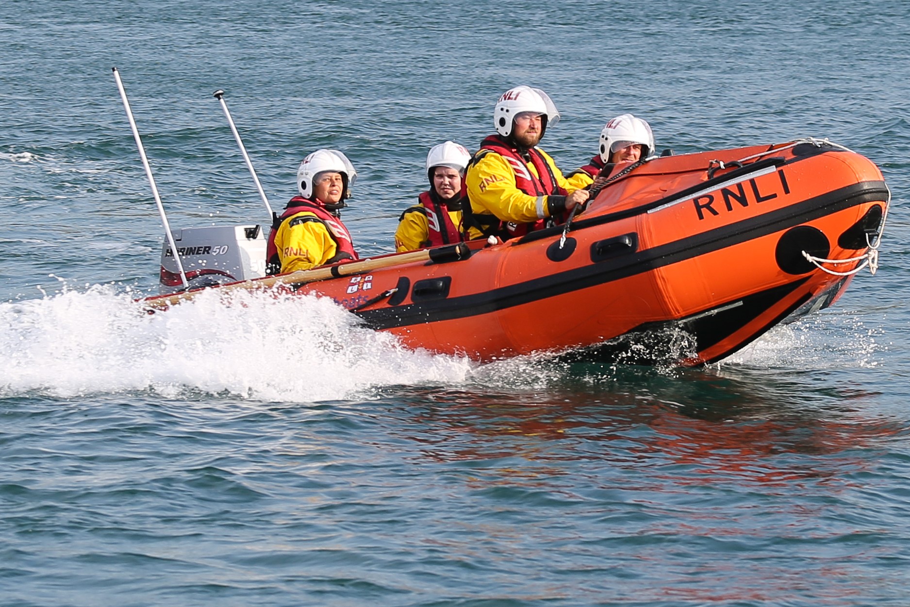 D class lifeboat and crew
