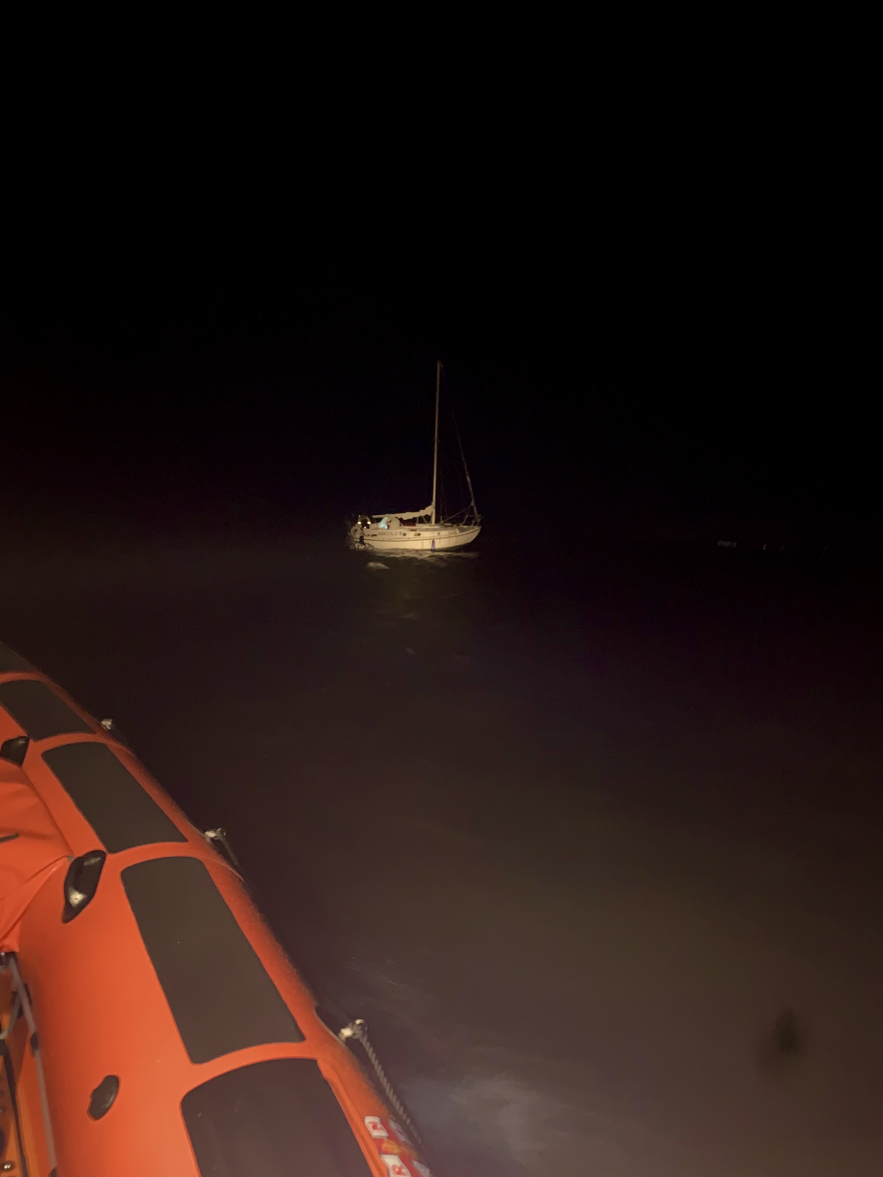 Yacht aground