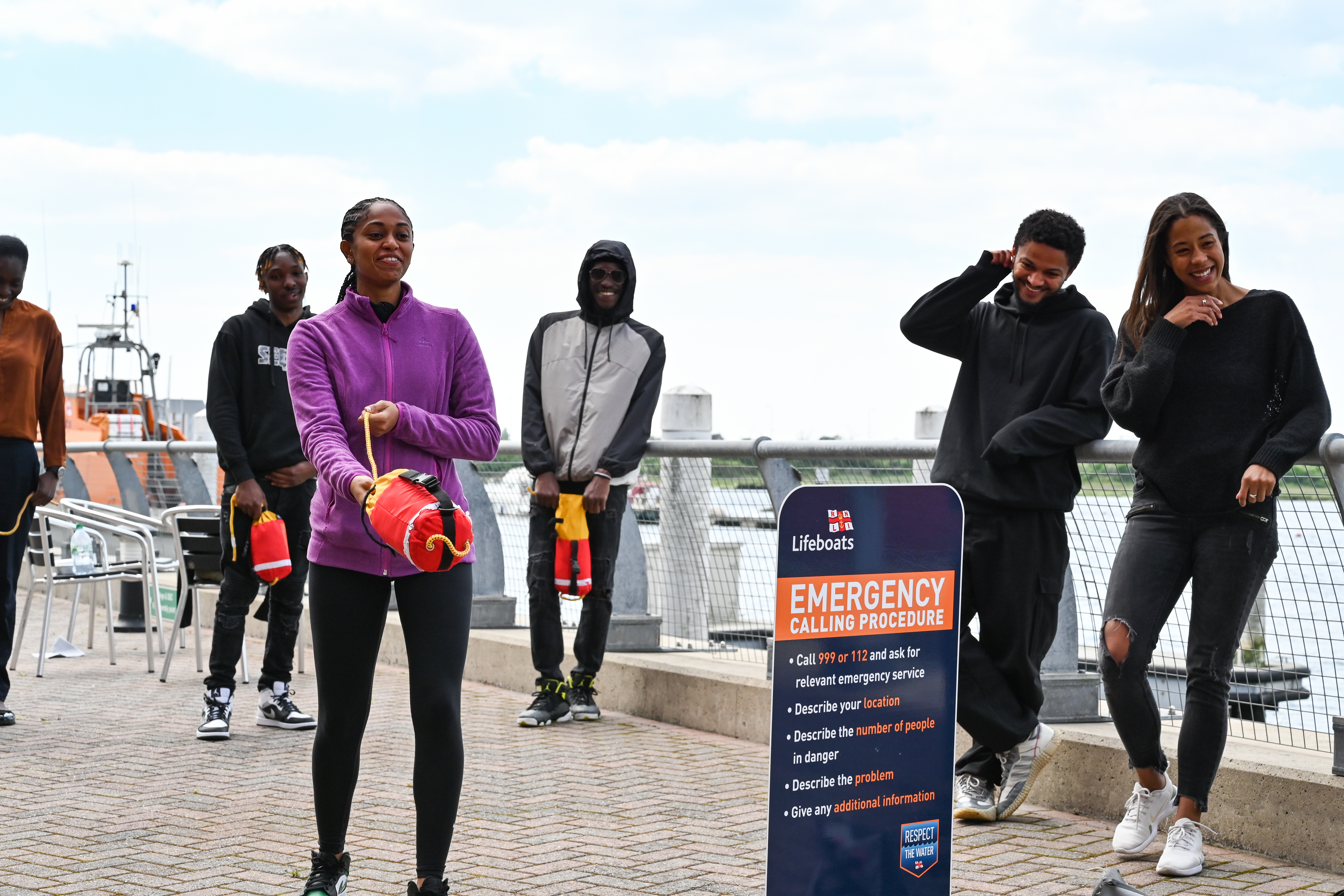 On a visit to the RNLI College members and friends of the BSA took part in a number of activities including throwbag training