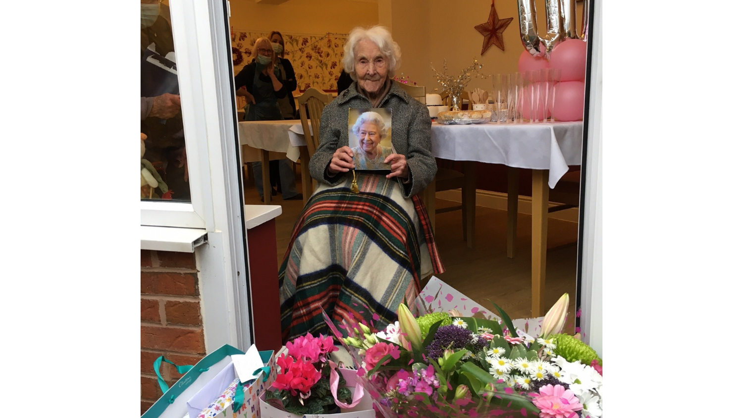 Edith on her 100th birthday