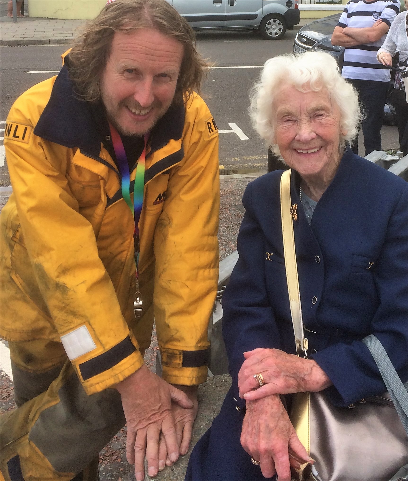 Edith with Llandudno Coxswain Graham Heritage 