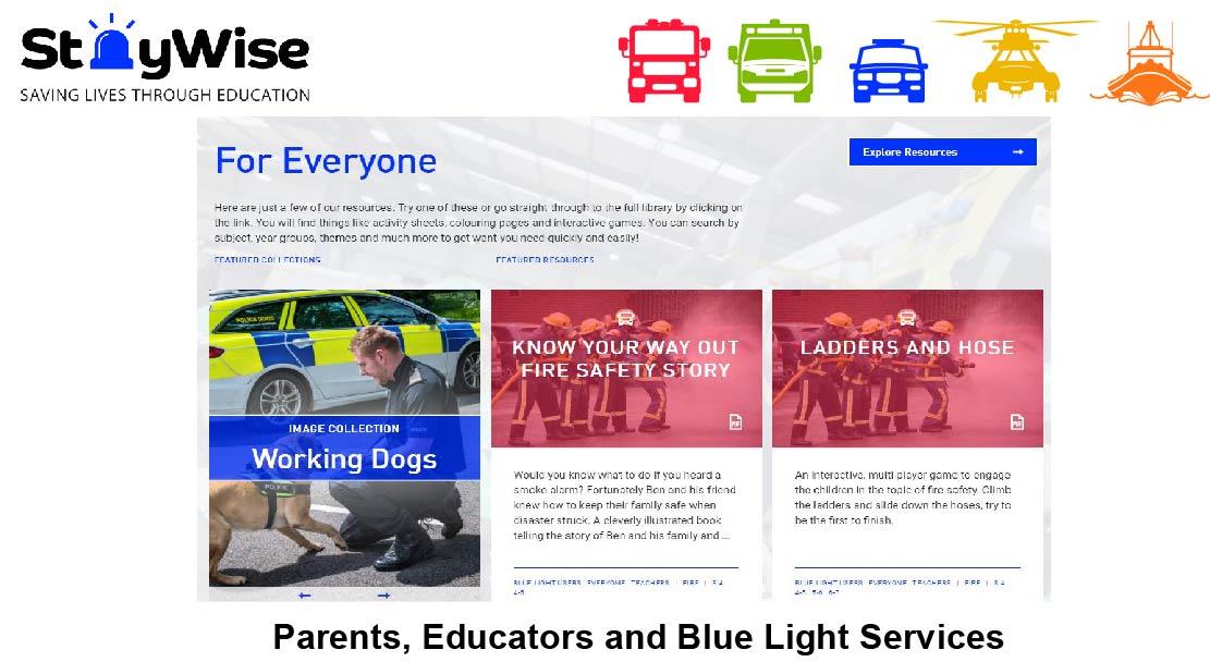 The website provides free lesson resources for teachers, parents and carers
