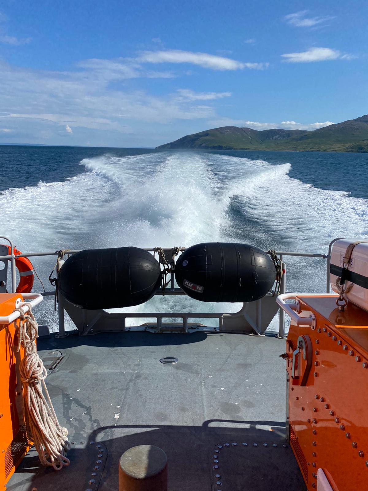 Islay RNLI returning down the Sound of Islay