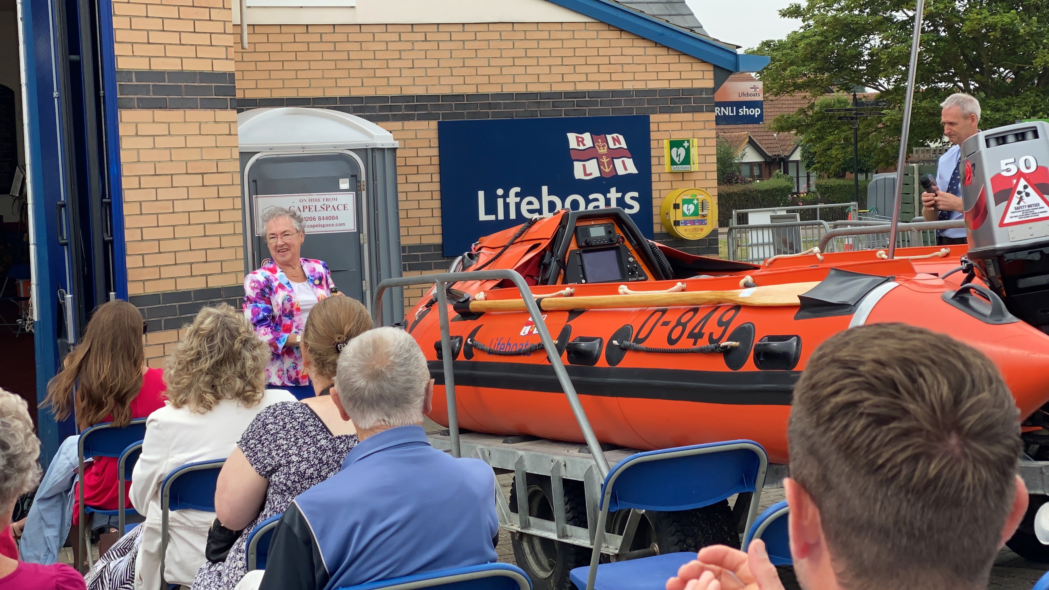 Benefactor Mrs Marion Snell officially names our new D-Class ILB D849